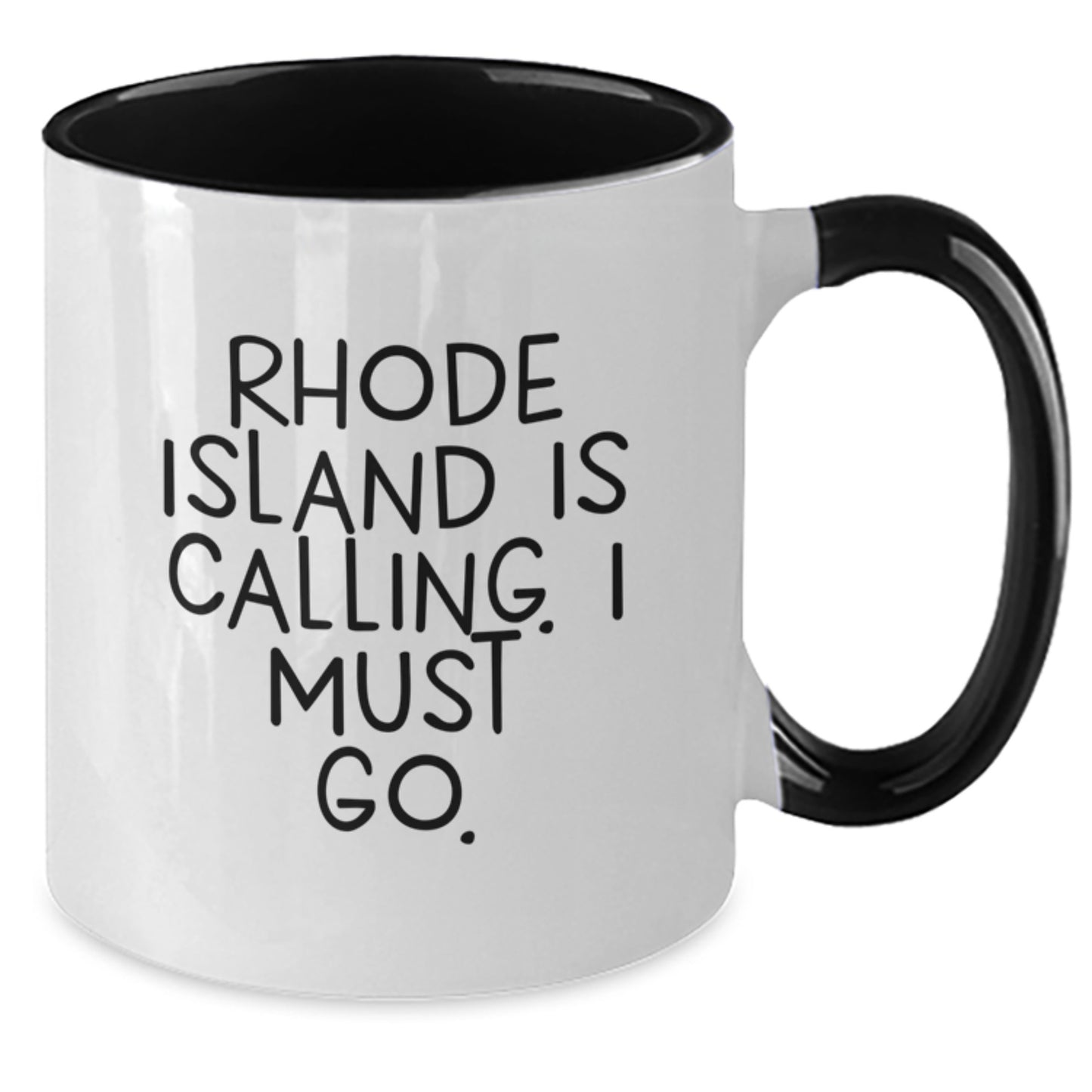 Rhode Island Gifts, Funny Two Tone Coffee Mugs for Graduation, 'Rhode Island Is Calling. I Must Go.' Quote, Gifts from Friends, Gifts for Rhode Island Enthusiasts, Unique Graduation Gifts - Additional