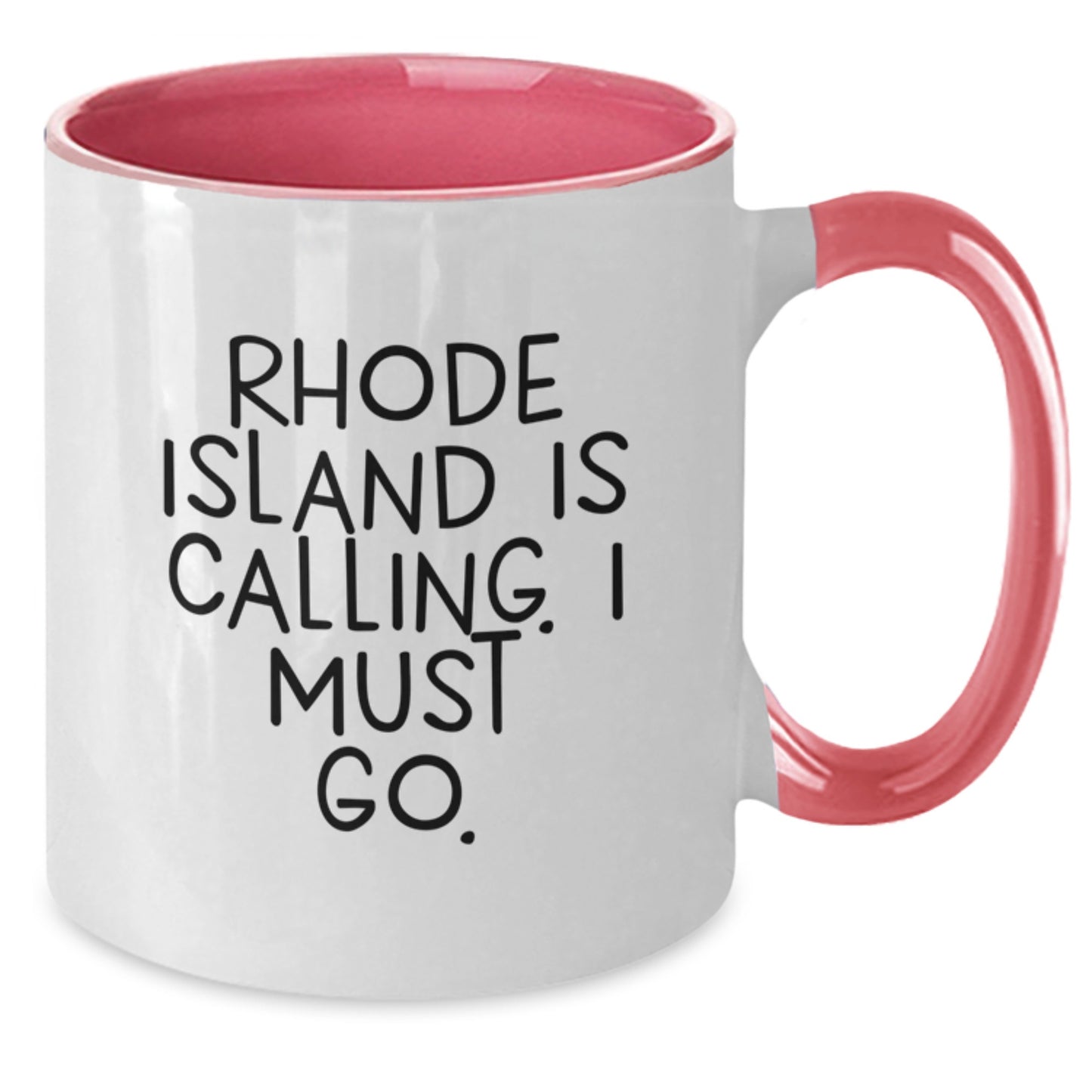 Rhode Island Gifts, Funny Two Tone Coffee Mugs for Graduation, 'Rhode Island Is Calling. I Must Go.' Quote, Gifts from Friends, Gifts for Rhode Island Enthusiasts, Unique Graduation Gifts - Additional