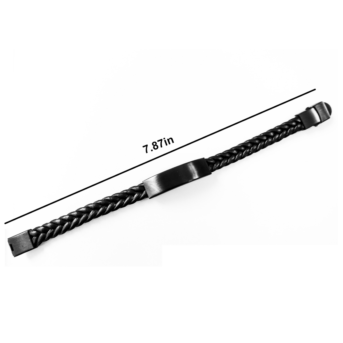 Maine Enthusiasts' Favorite Gifts: 'There's No Place Like Maine' Interlaced Leather Bracelet for Men, 7.87 inches, Stainless Steel and PU Leather Combination, Gifts from Family to Friends - Image 2