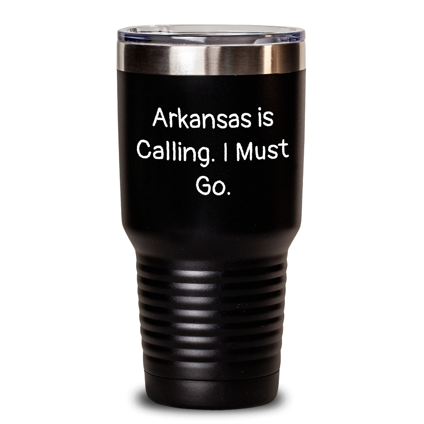 Funny Arkansas Tumblers Gifts from Men to Friends for Father's Day - 'Arkansas Is Calling. I Must Go.' Quote, 20oz or 30oz Vacuum-Insulated Stainless Steel Tumbler - Main