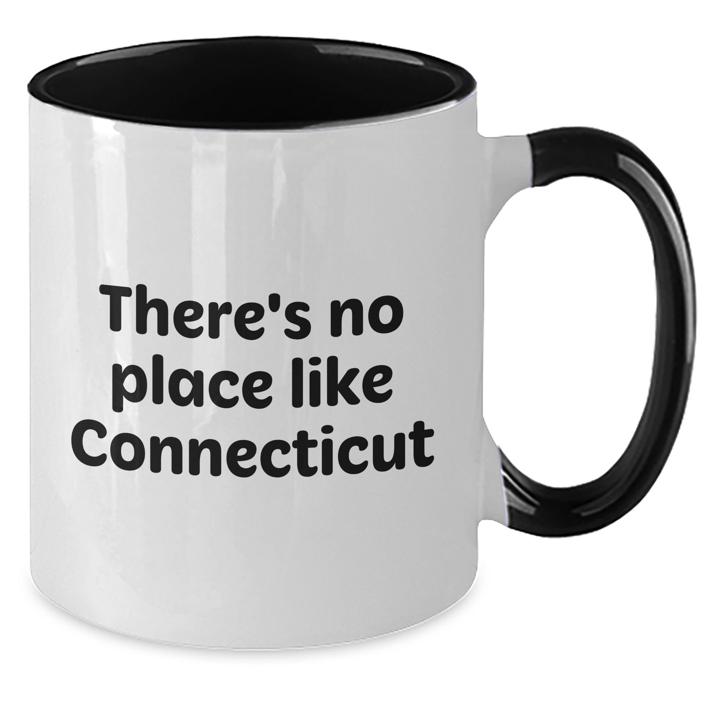Funny Connecticut Gifts from Friends - Two Tone Coffee Mug for Men and Women - 'There's No Place Like Connecticut' Quote, Father's Day Unique Gifts - Additional