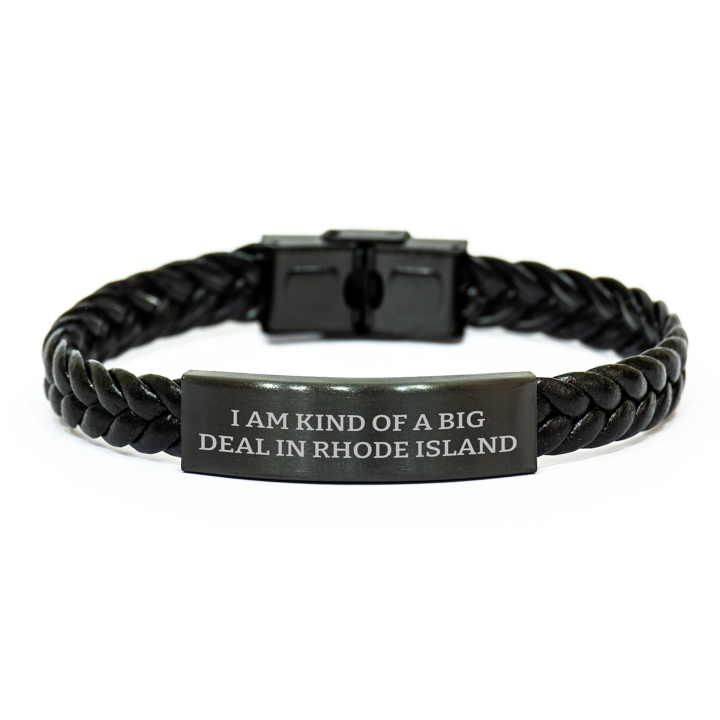 Rhode Island Gifts from Friends, I Am Kind Of A Prime Selection In Rhode Island Interlaced Leather Graduation Unique Accessories for Men, Women, Family, Coworkers, Rhode Island Residents - Image 1