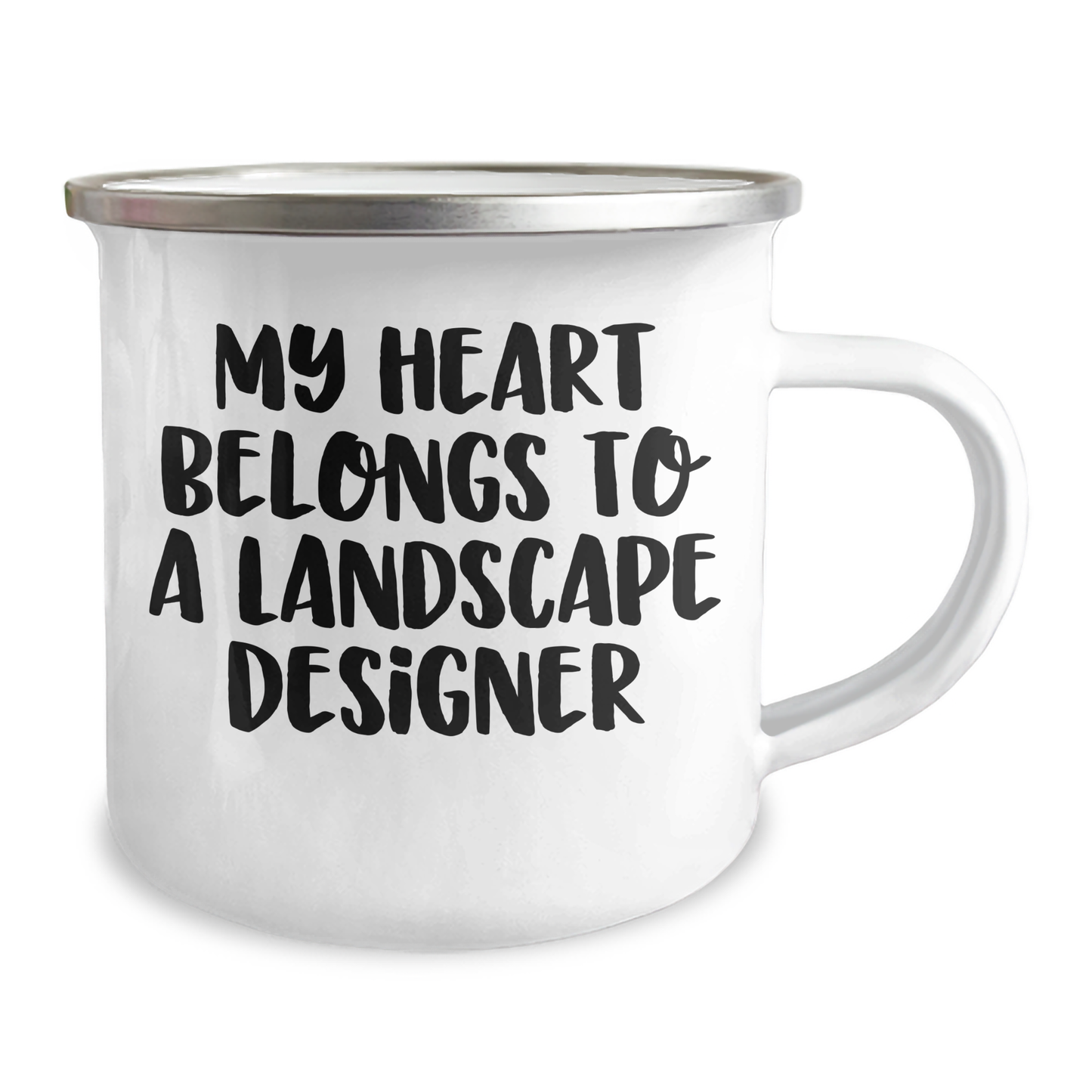 Funny Landscape Designer Gifts from Mom to Her Heart, My Heart Belongs To A Landscape Designer Quote on Camping Mug, Mother's Day Unique Gifts - Image 2