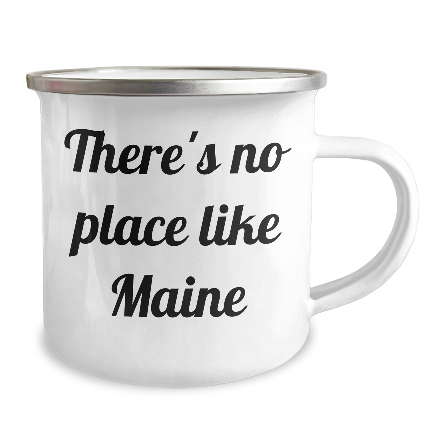 Maine Inspiration Gifts from Friends for Dad's Special Day, Camping Mug with 'There's No Place Like Maine' Quote - Image 2