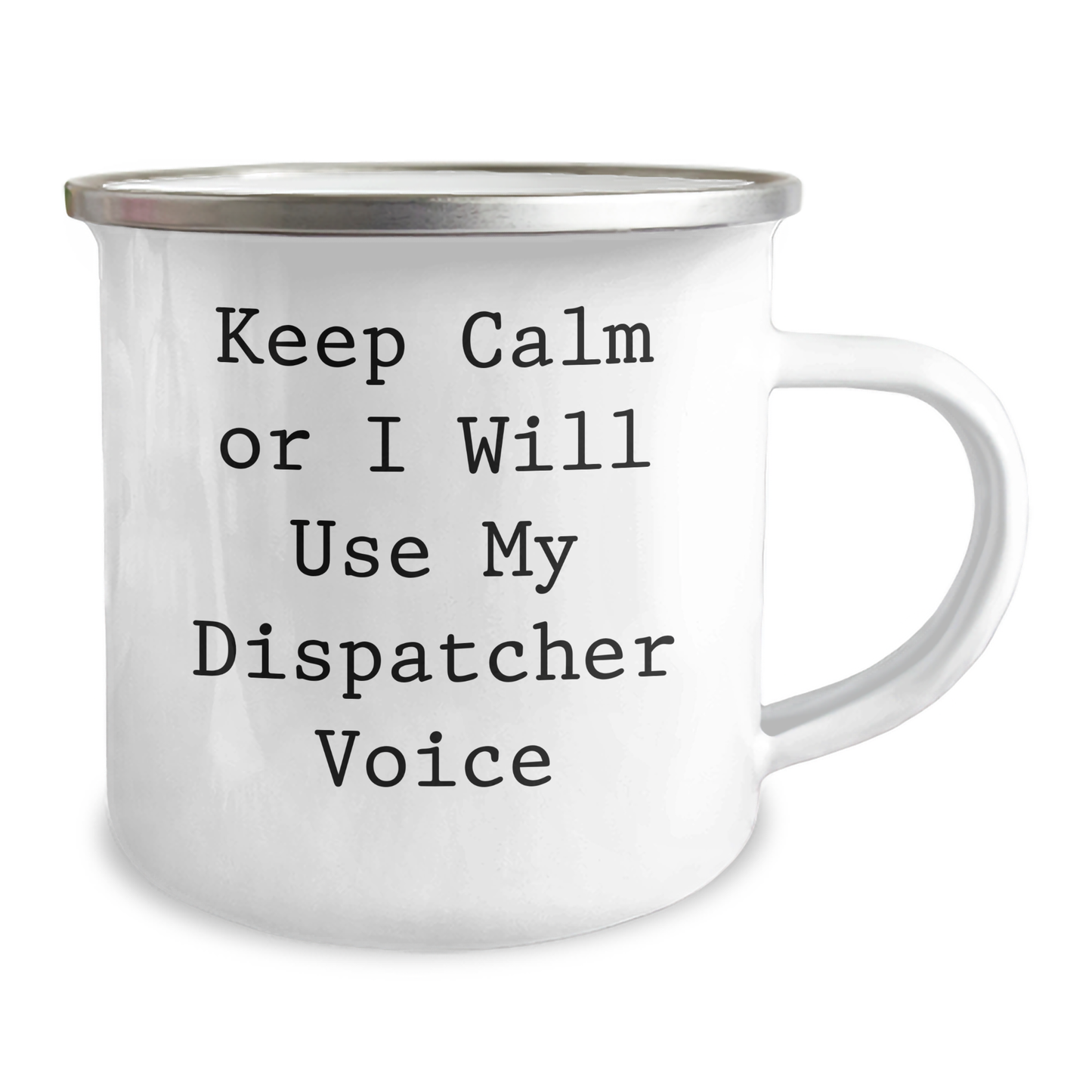 Dispatcher Gifts from Men, Funny Camping Mug for Dispatcher, Keep Calm Or I Will Use My Dispatcher Voice - Mother's Day Unique Gifts - Image 2