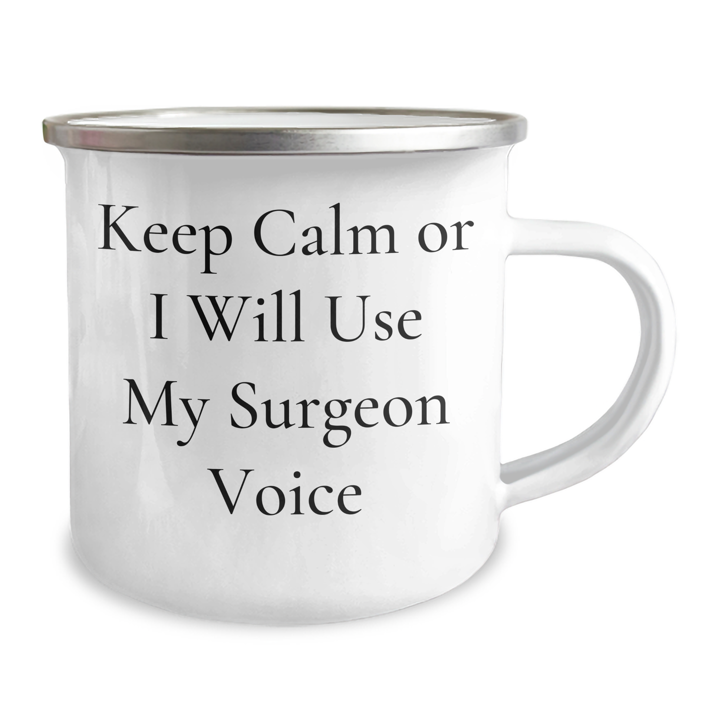 Funny Surgeon Gifts for Men - Keep Calm Or I Will Use My Surgeon Voice Camping Mug, Father's Day Unique Gifts from Family - Image 2