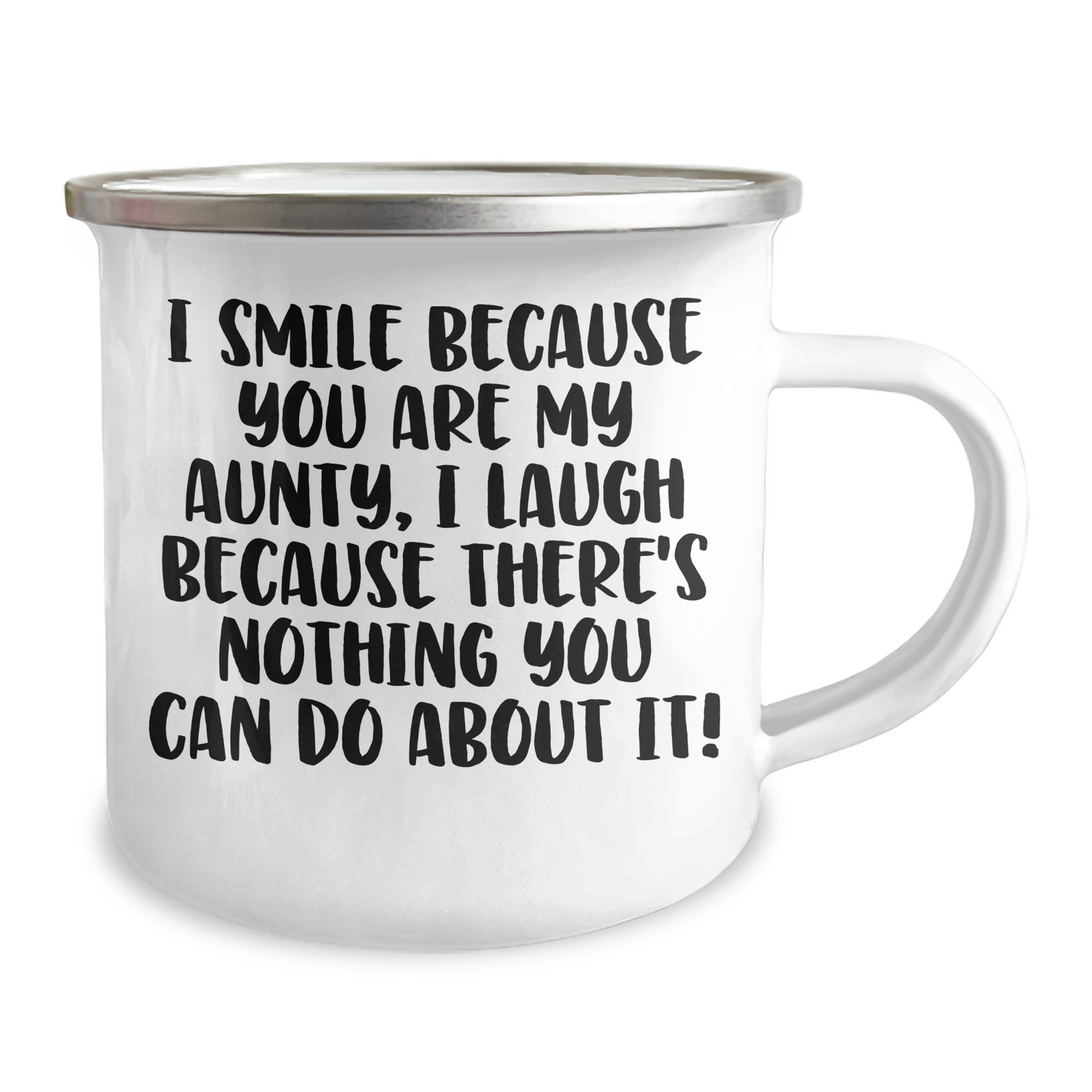 Funny Aunty Gifts from Men to Aunties, I Smile Because You Are My Aunty, Unique Camping Mugs for Father's Day - Image 2