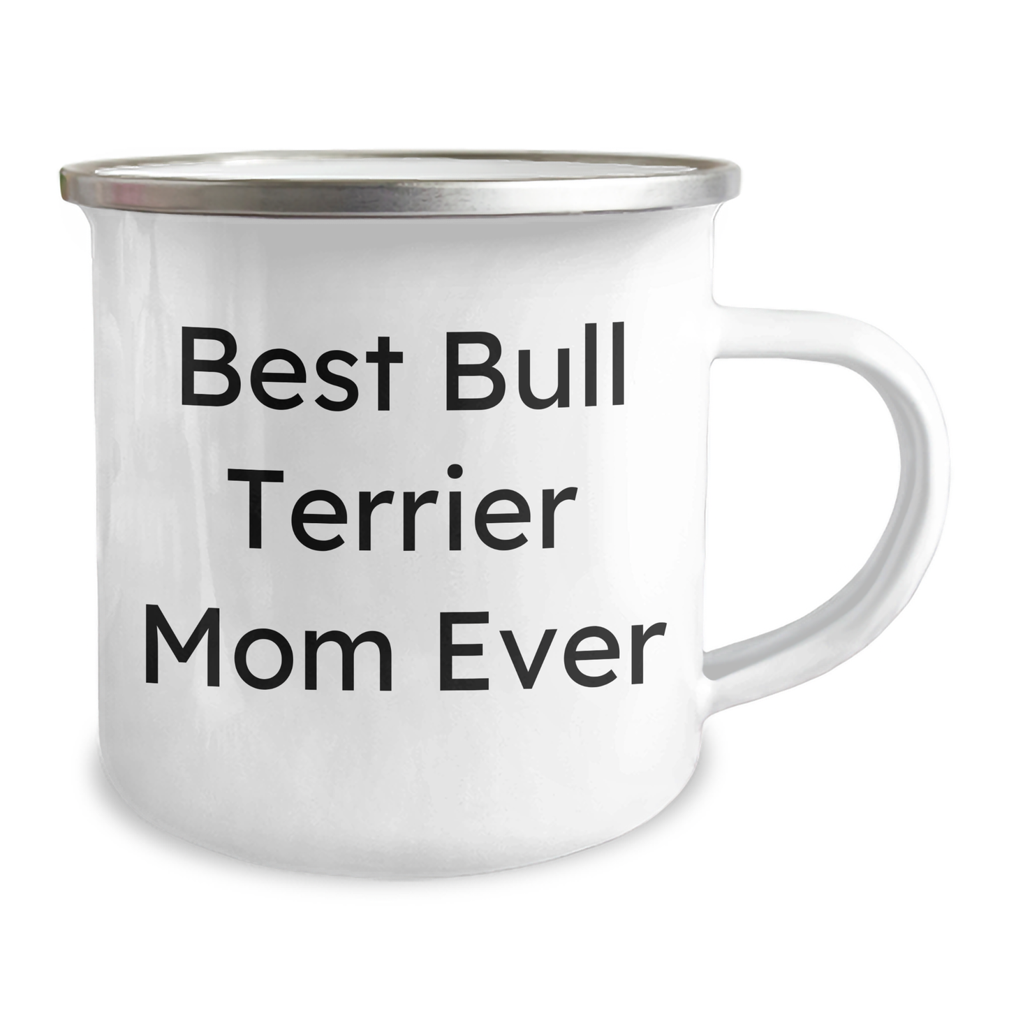 Bull Terrier Dog Camping Mug | Funny Best Bull Terrier Mom Ever Gifts for Father's Day Unique Gifts from Daughter - Image 2