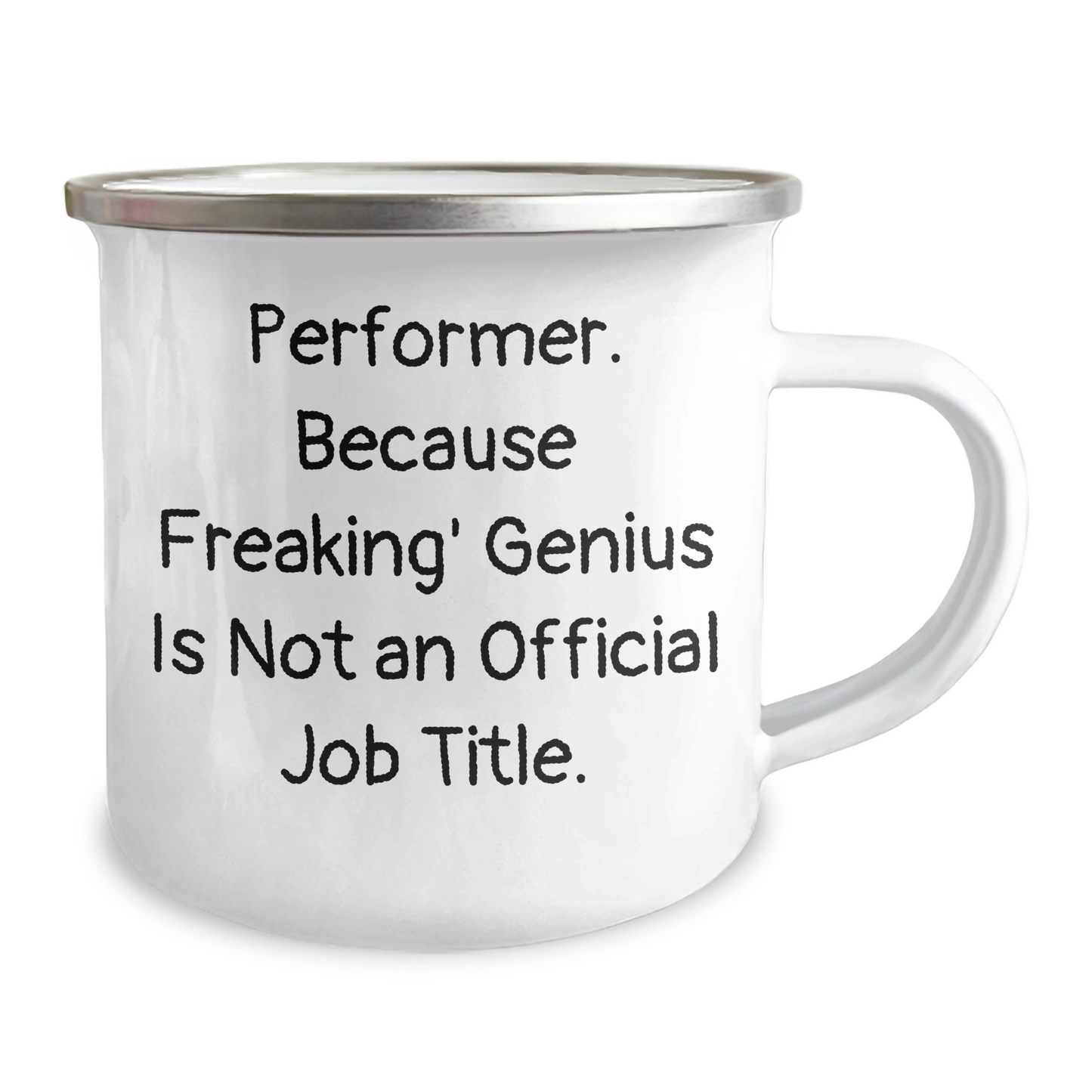 Performer Gifts from Friends for Men - 'Performer. Because Freaking' genius Is Not An Official Job Title.' Funny Camping Mug for Dad on Father's Day - Image 2