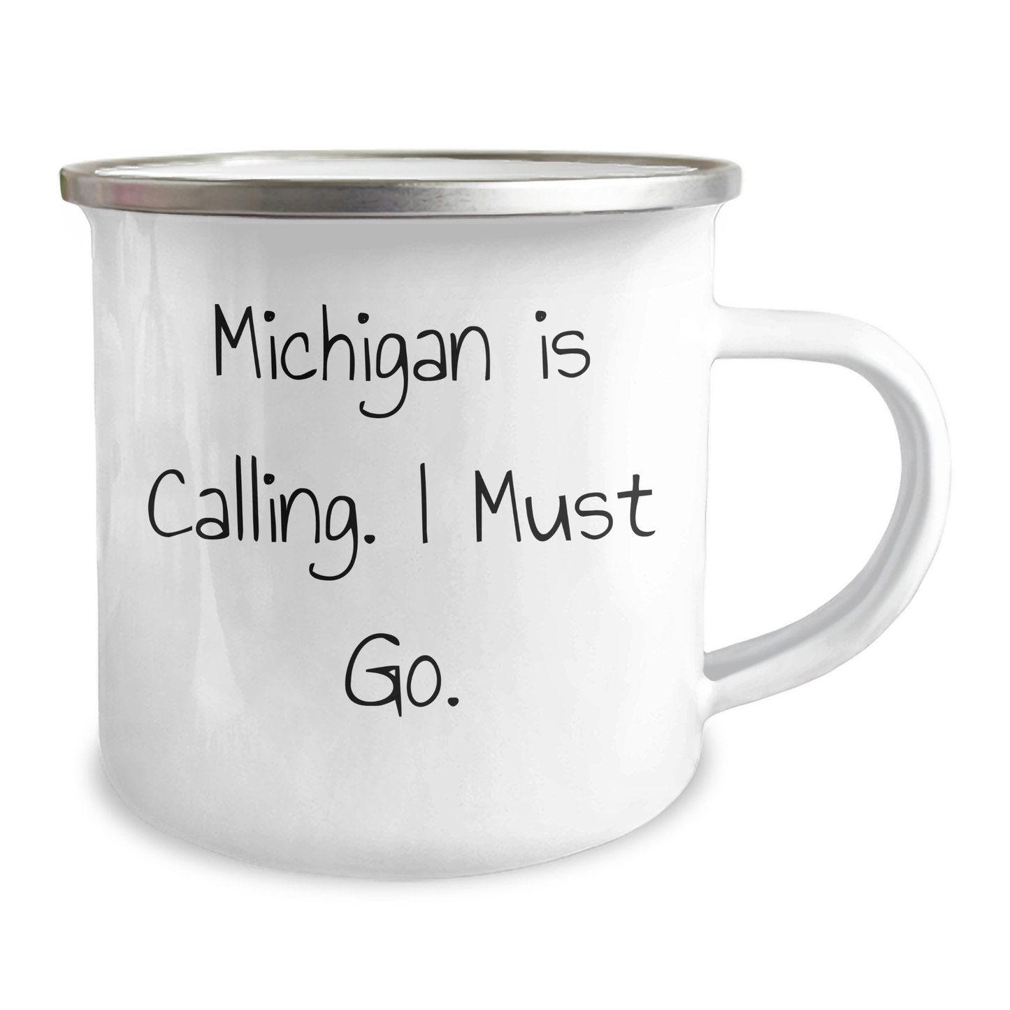 Michigan Camping Mug, Funny Quote 'Michigan Is Calling. I Must Go.' - Unique Gifts for Michigan Lovers, Graduation Mugs for Men and Women - Image 2
