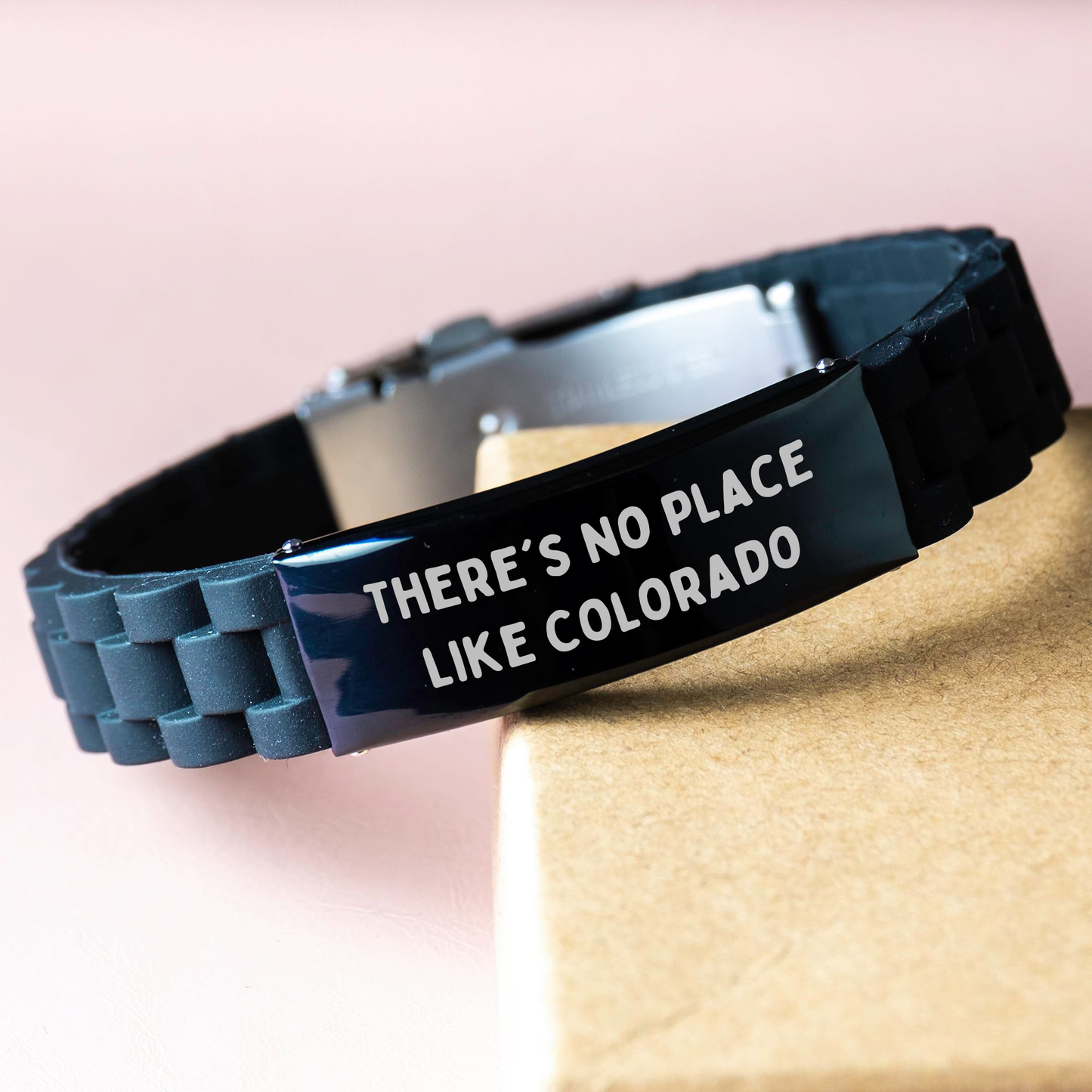 Colorado Inspired Glide lock Clasp Bracelet, 'There's No Place Like Colorado' Quote, Adjustable, Premium Bag, Gifts for Men, Colorado Gifts, Father's Day Unique Gifts from Friends - Image 3