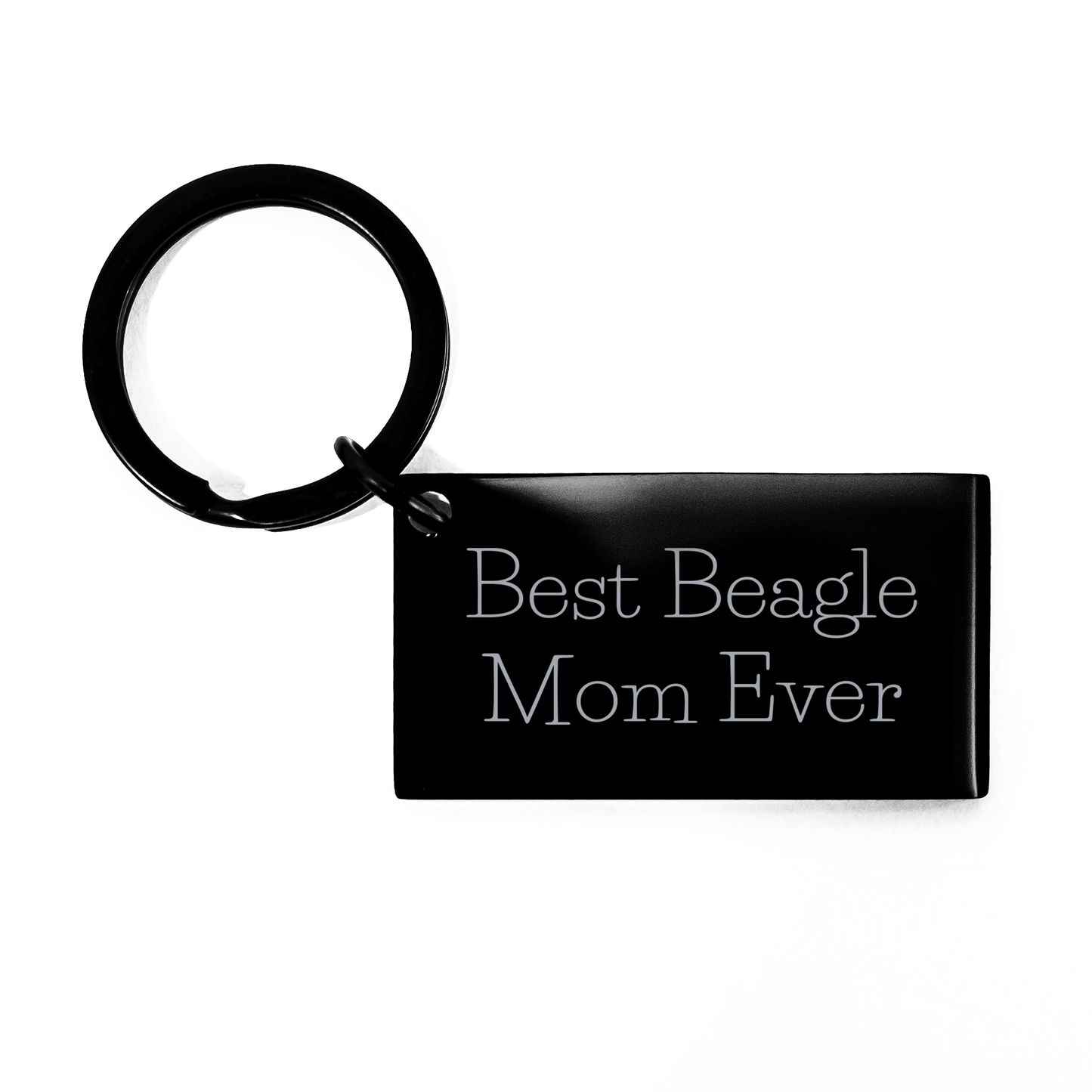 Best Beagle Mom Ever Gifts for Father's Day - Funny Beagle Dog Keychain - Stainless Steel Keyring Gifts from Dog Dad to Dog Mom - Image 1