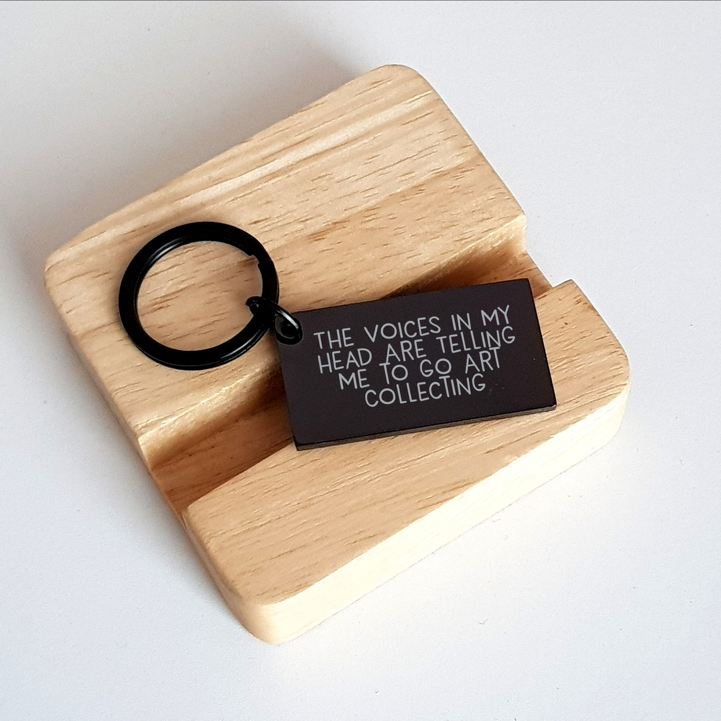 Art Collecting Keychain, Funny Quote Gift, Gifts from Men, Gifts for Art Collecting Enthusiasts on Father's Day, Stainless Steel Keychain with Engraved Message - Image 2
