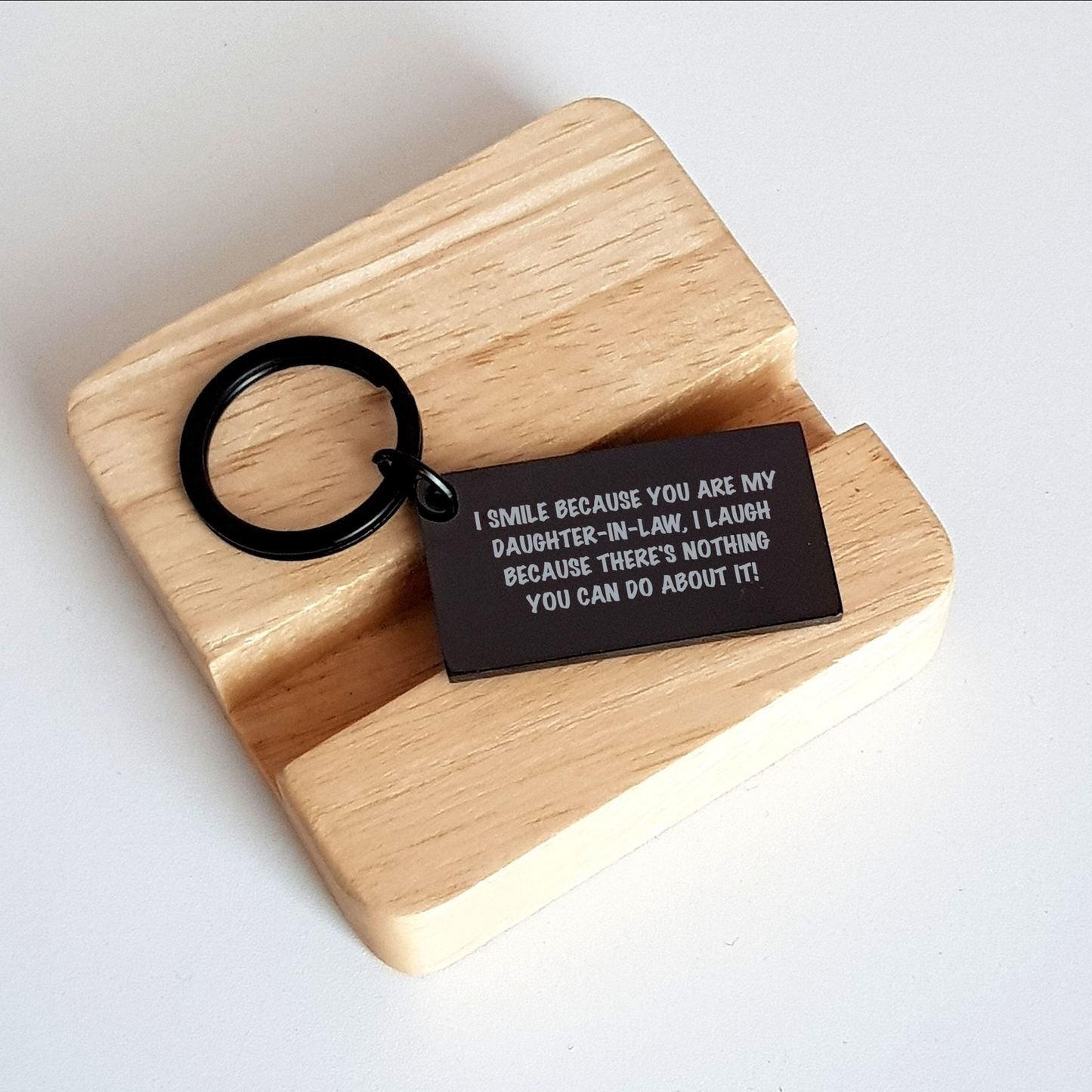 Funny Daughter-in-law Gifts from Men to Daughter-in-law, Keychain with Inspirational Quote, Father's Day Unique Gifts for Daughter-in-law - Image 2