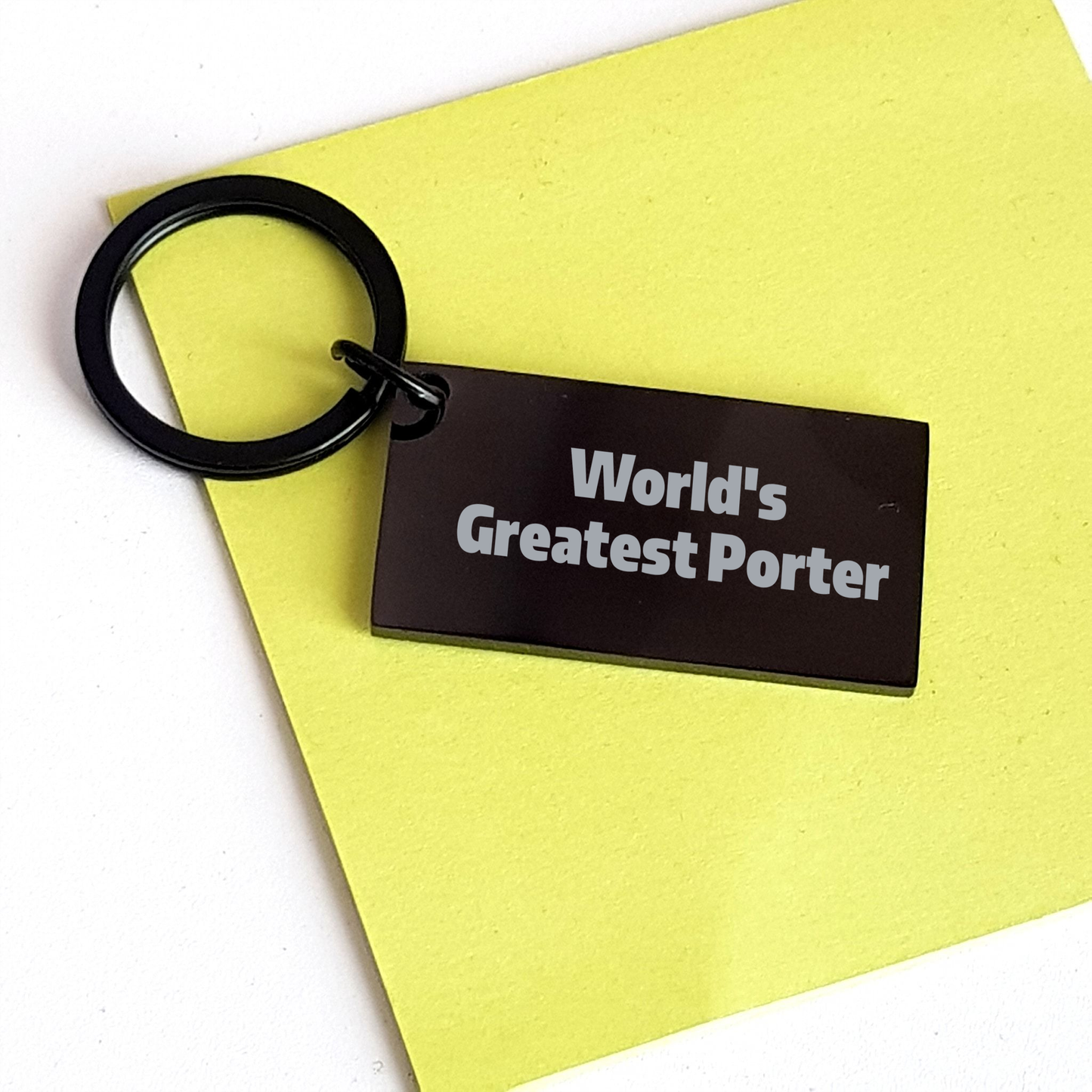 Funny Porter Keychain Gifts from Men for World's Greatest Porter on Mother's Day, Keychain for Porter, Inspirational Quote - Image 3
