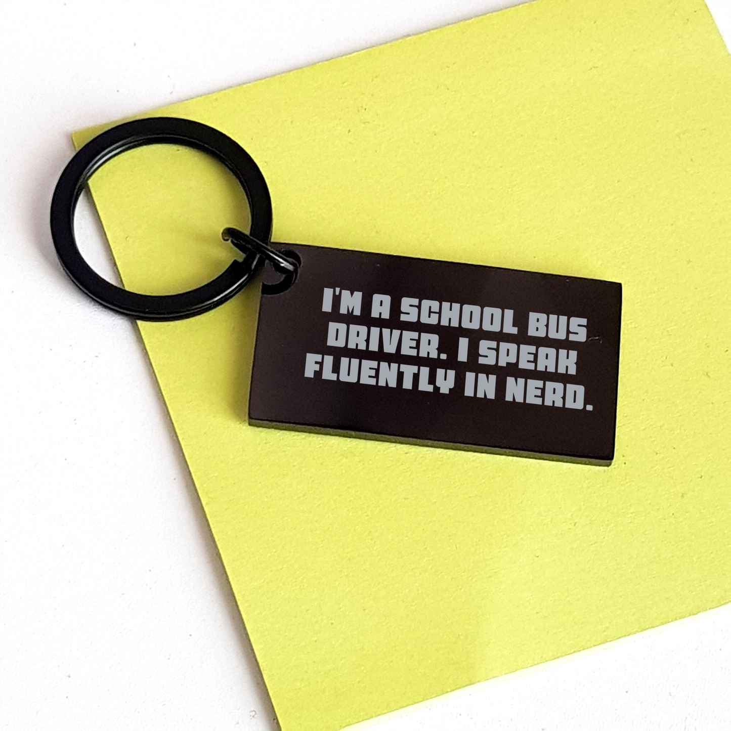 Funny School Bus Driver Keychain Gifts from Men for School Bus Driver, Unique Father's Day Present - Image 3