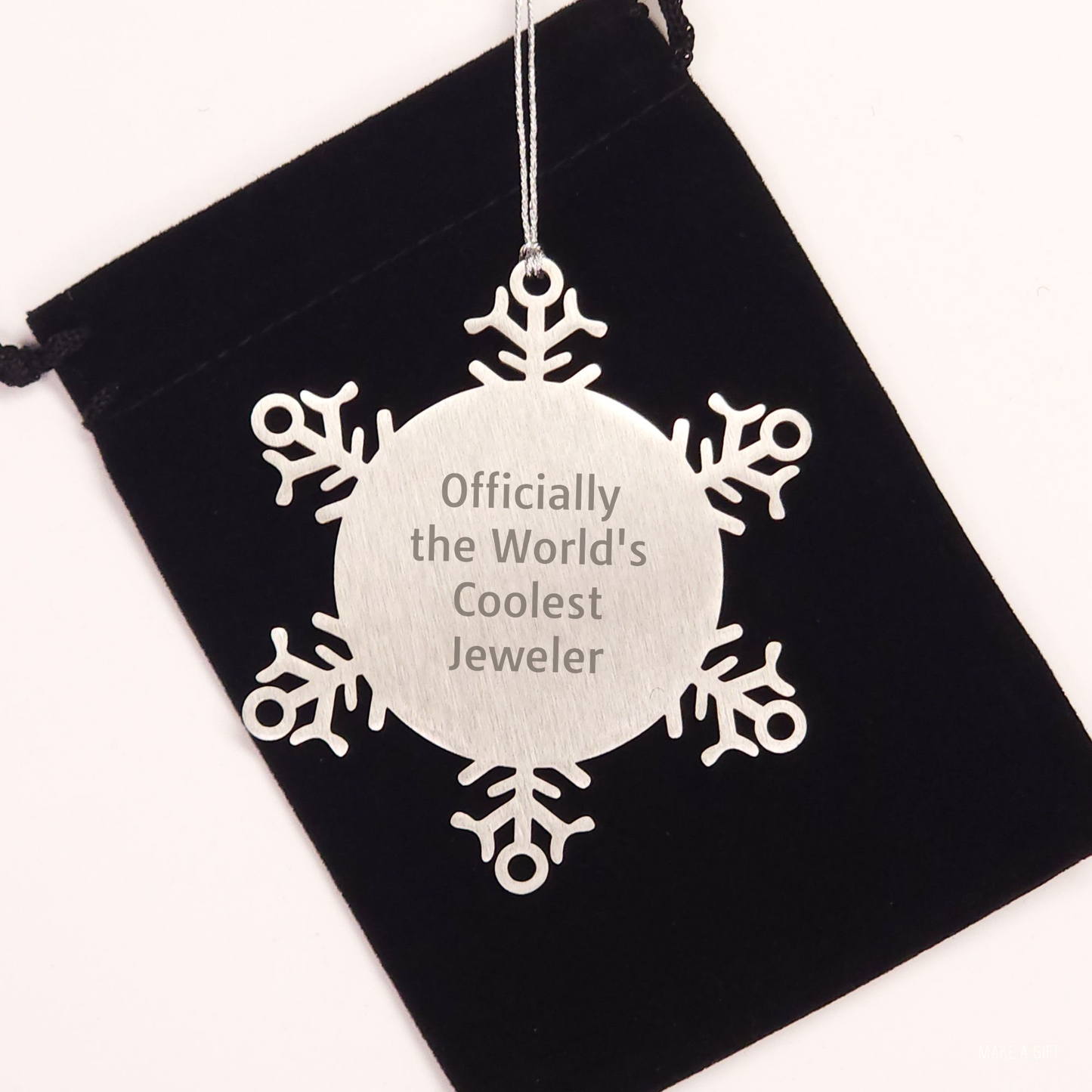 Officially the World's Coolest Jeweler's Christmas Snowflake Ornament, Gifts for Her, Gifts for Him, Christmas Unique Gifts from Friends to Family - Image 2