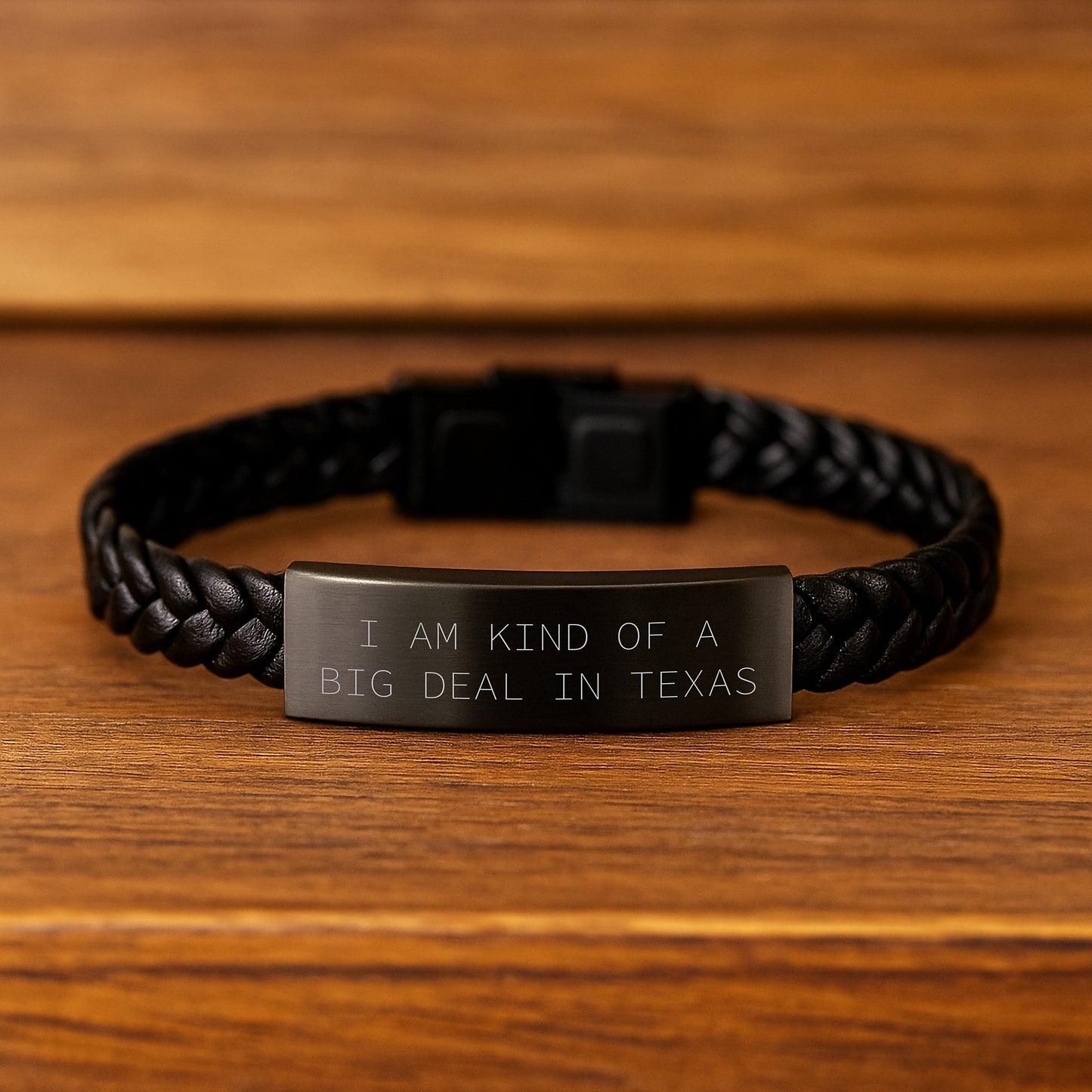 Funny Texas Gifts for Men - 'I Am Kind Of A Prime Selection In Texas' Interlaced Leather Bracelet, Graduation Unique Gifts from Friends or Family - Image 2