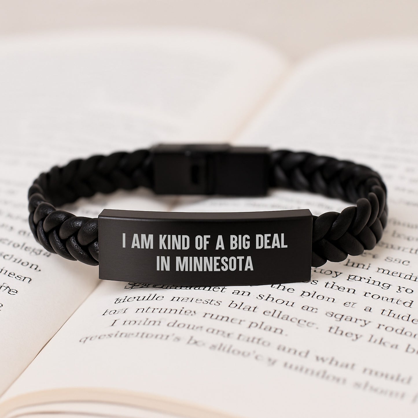 Minnesota Interlaced Leather Bracelet, Funny Quote I Am Kind Of A Prime Selection In Minnesota, Gifts from Friends to Minnesota Grads - Image 3