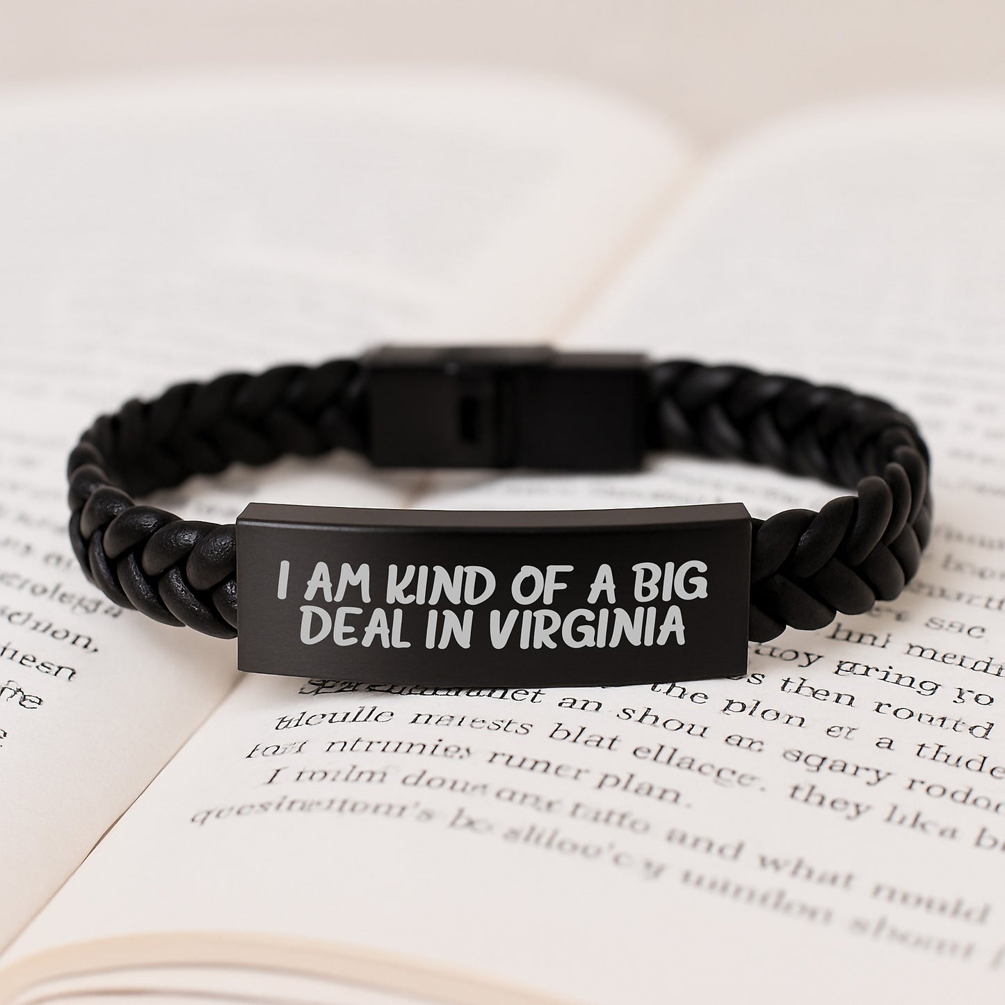 I Am Kind Of A Prime Selection In Virginia Interlaced Leather Bracelet Gifts for Men Women Friends Coworkers Family Graduation Unique Virginia Gifts - Image 3