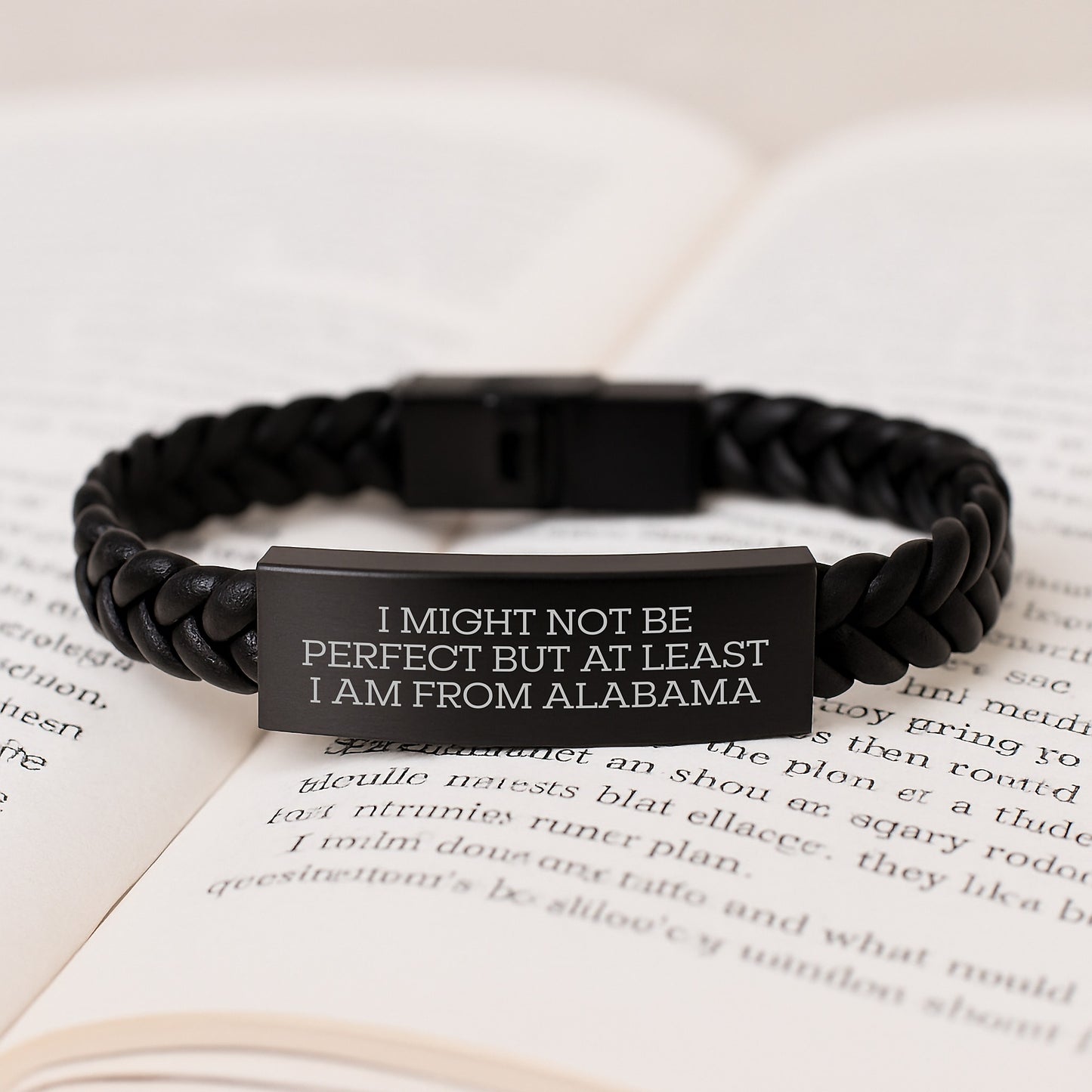 Funny Quote Alabama Interlaced Leather Bracelet Gifts for Men Women Friends Family from Alabama, Unique Graduation Unique Gifts - Image 3