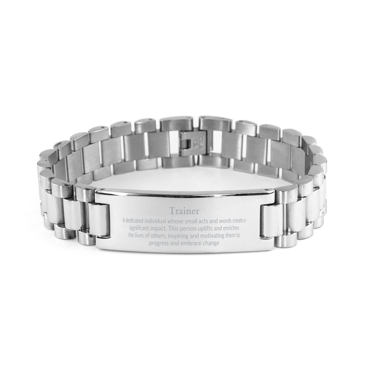 Stainless Steel Ladder Bracelet for Trainers - Inspirational Impactful Gift for Graduation, Birthday, and Christmas celebrations – front view