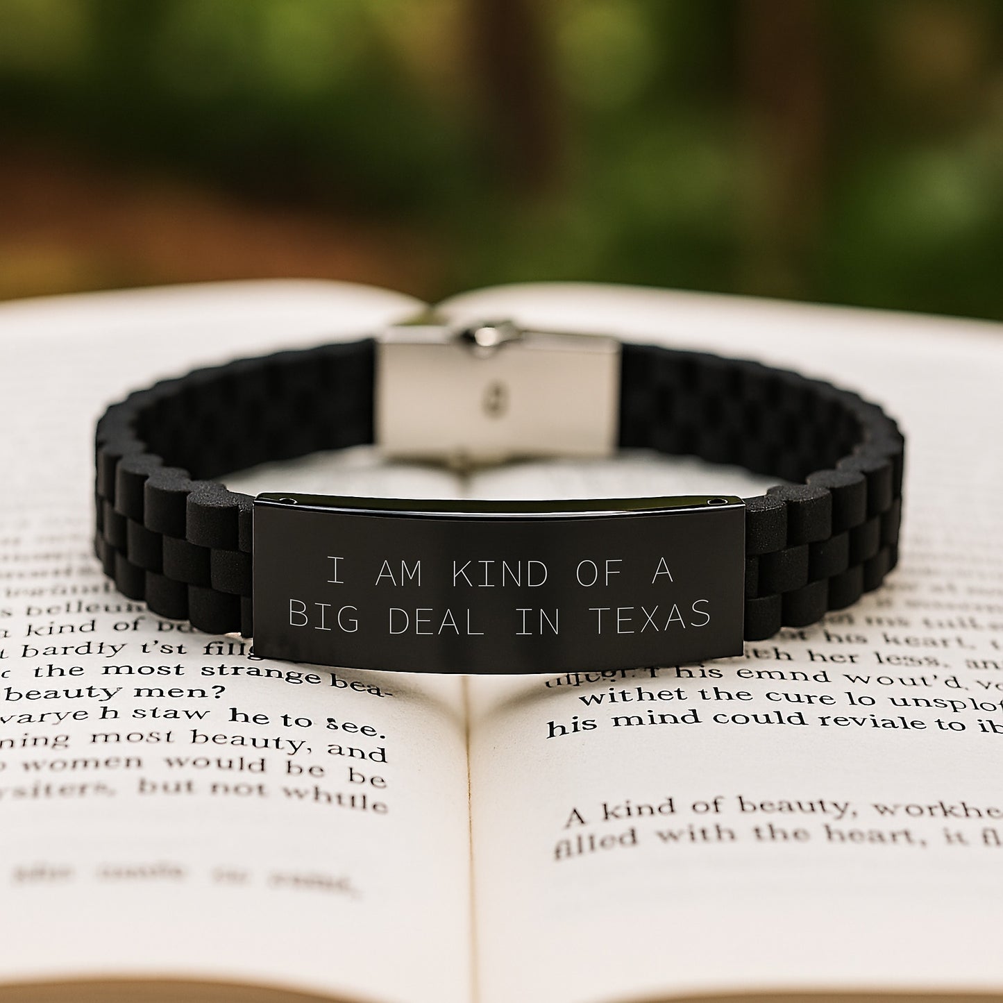 Funny Texas Gifts for Men from Friends, Kind of a Prime Selection I Am Kind of a Prime Selection in Texas Glide lock Clasp Bracelet for Graduation - Image 2
