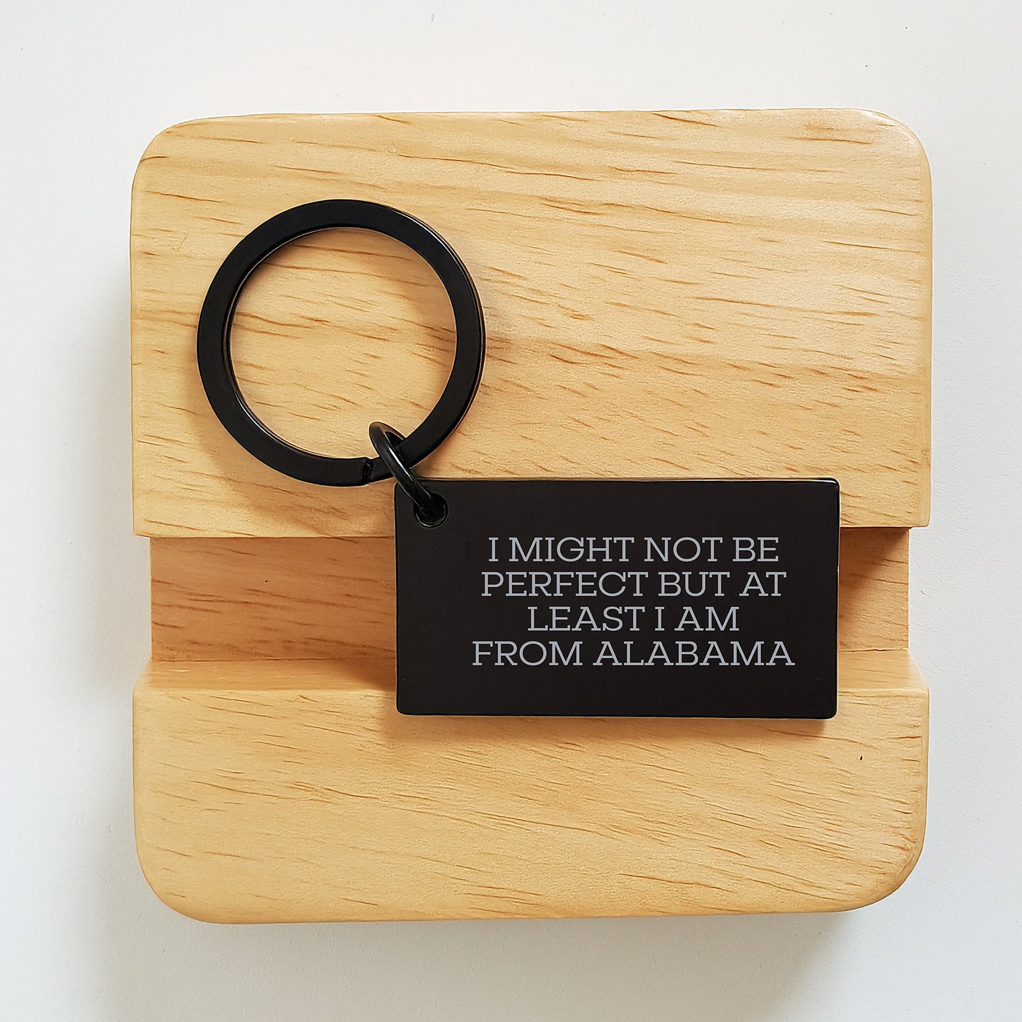 Alabama Proud Keychain, Funny Quote 'I Might Not Be Perfect But At Least I Am From Alabama', Gifts for Men, Women, Friends, and Family from Alabama - Image 2