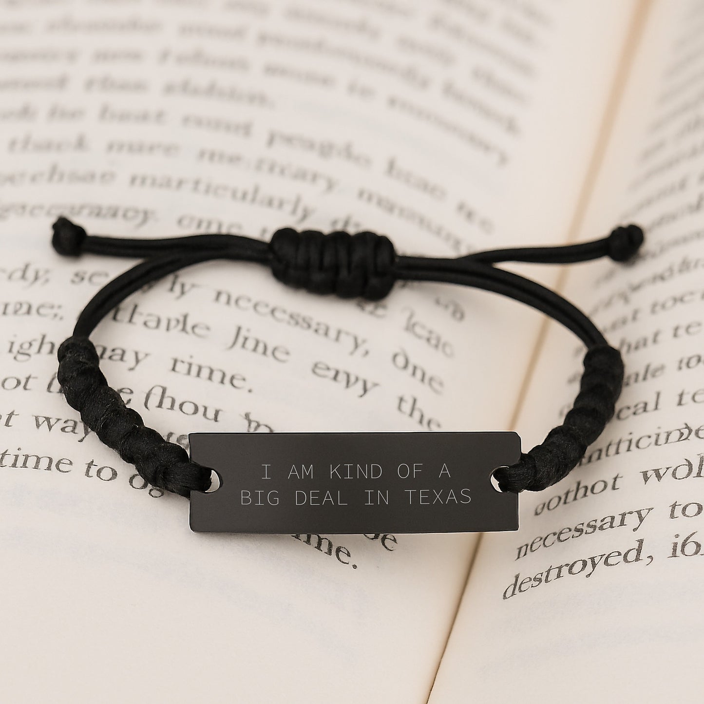 Funny Texas Rope Bracelet, 'I Am Kind of a Prime Selection in Texas', Adjustable Gift for Texas Graduates, Friends, or Family, Gifts from Men or Women - Image 3