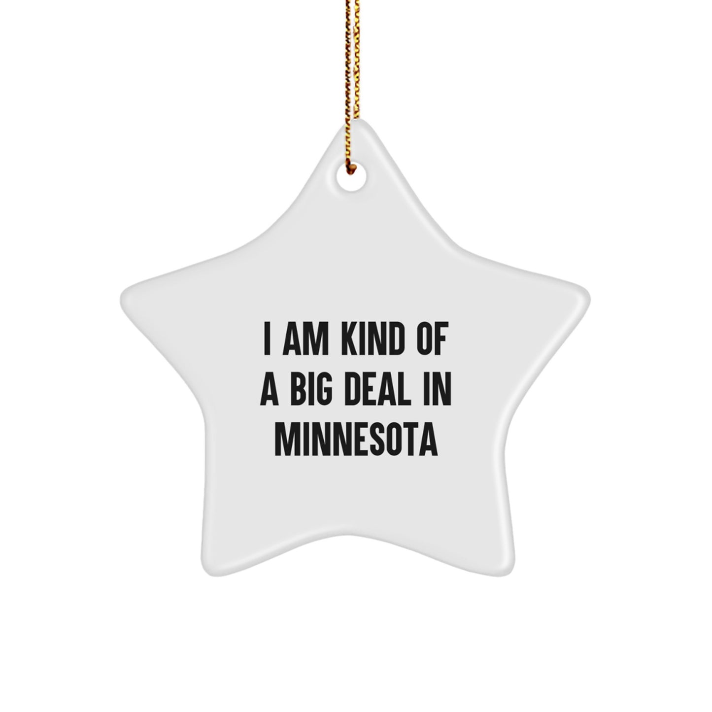 Minnesota Star Ornament, Gifts from Friends, I Am Kind Of A Prime Selection In Minnesota, Unique Christmas Unique Gifts, for Minnesota - Image 1