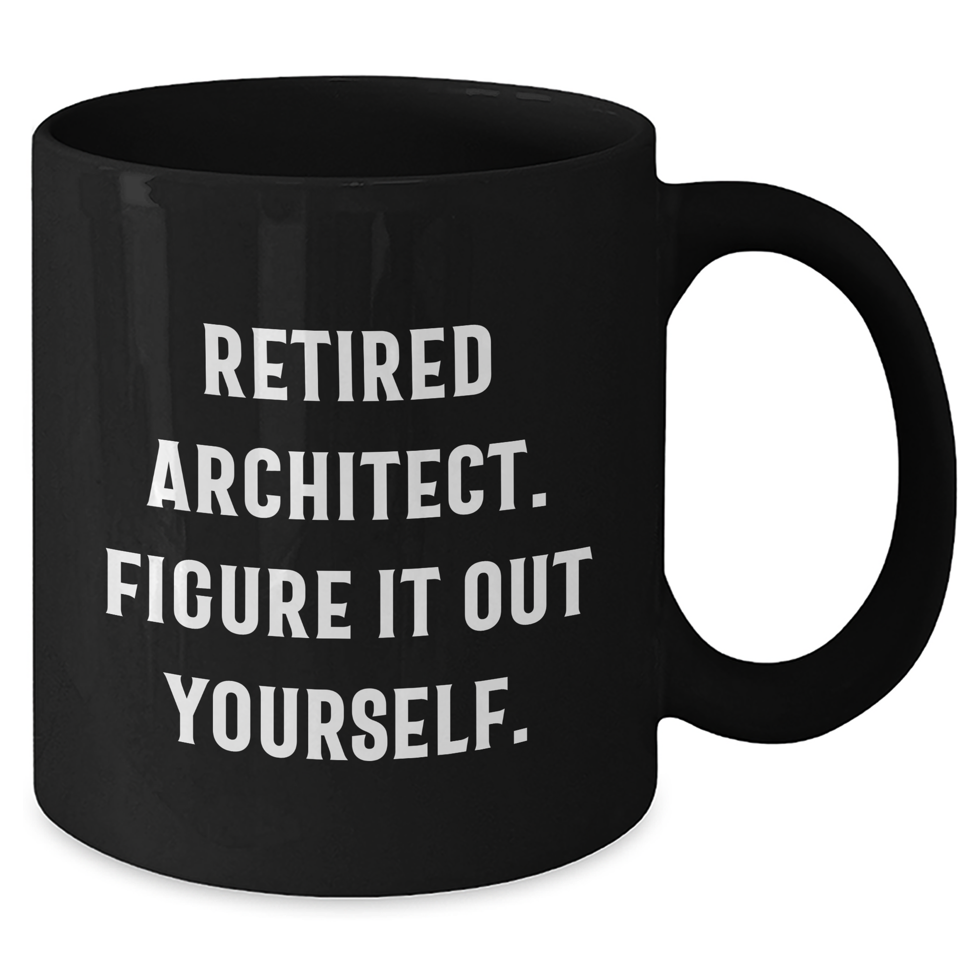 Architect Gifts from Mom - Funny Black Coffee Mug - 'Retired Architect. Figure It Out Yourself.' Mother's Day Unique Gifts for Architects - Additional