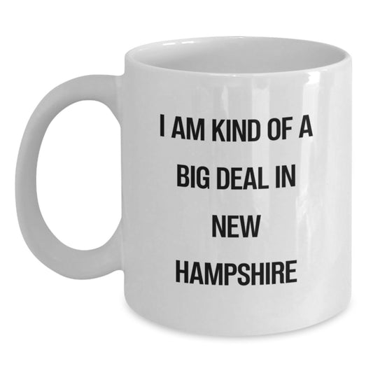 Funny New Hampshire Quotes Gifts for Men from Friends, White Coffee Mug, 11oz or 15oz Capacity, Ceramic, Microwave and Dishwasher Safe - Main