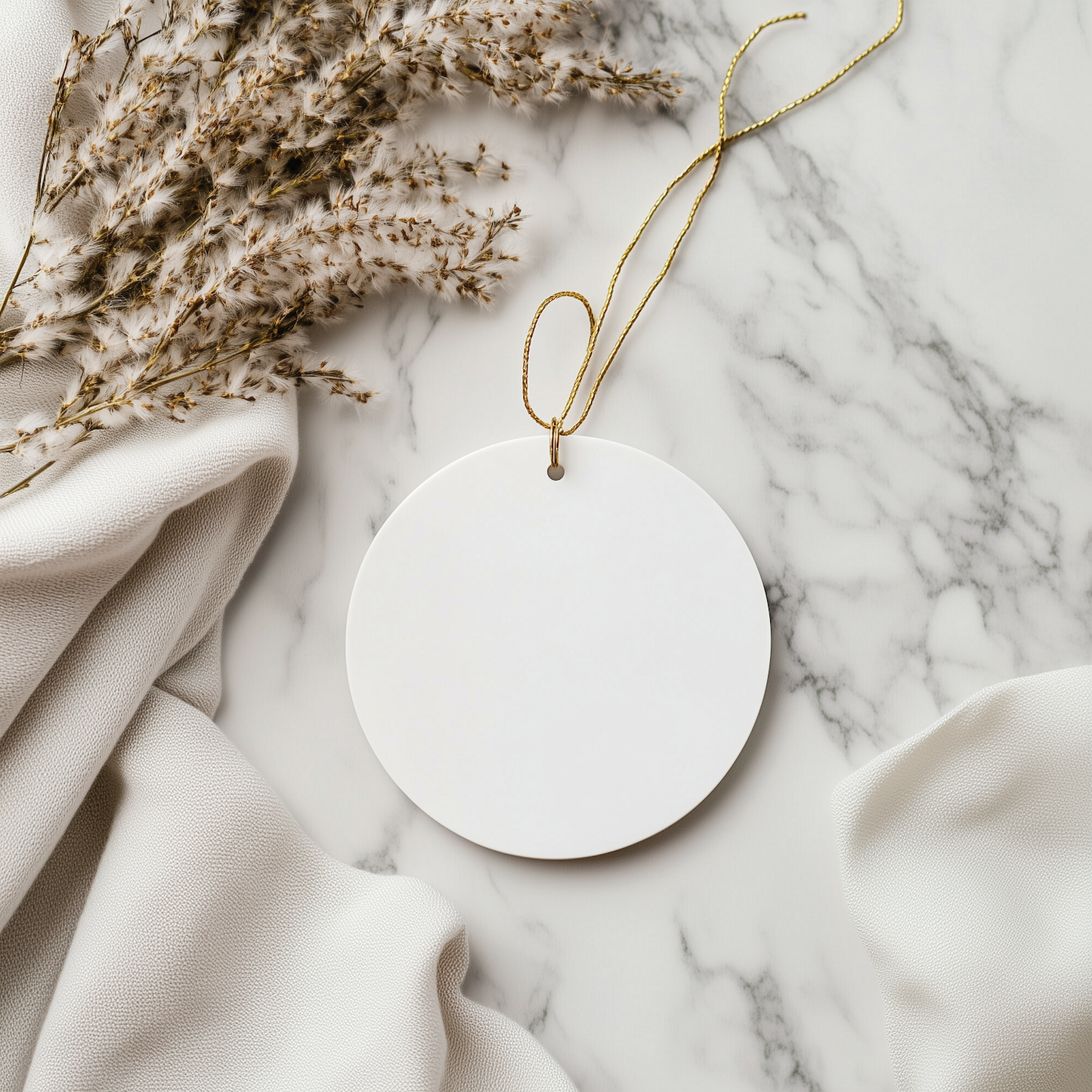 Funny Electrician Christmas Unique Gifts | Gifts for Electrician | Coffee Gives Me My Electrician Power | Electrician Circle Ornament | Gifts from Santa | White Glossy Sturdy MDF Circle Ornament - 3" - Image 4