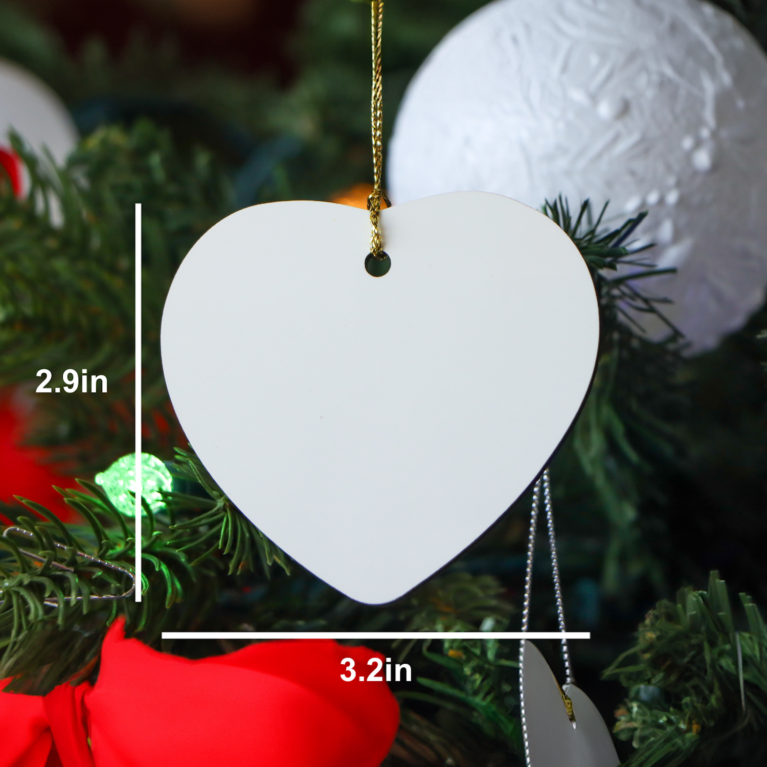 Vice President Dad Heart Ornament, Funny Quote Gifts for Him, Heart Shaped, White Color, Perfect for Christmas, Gifts from Men to Vice President - Image 2