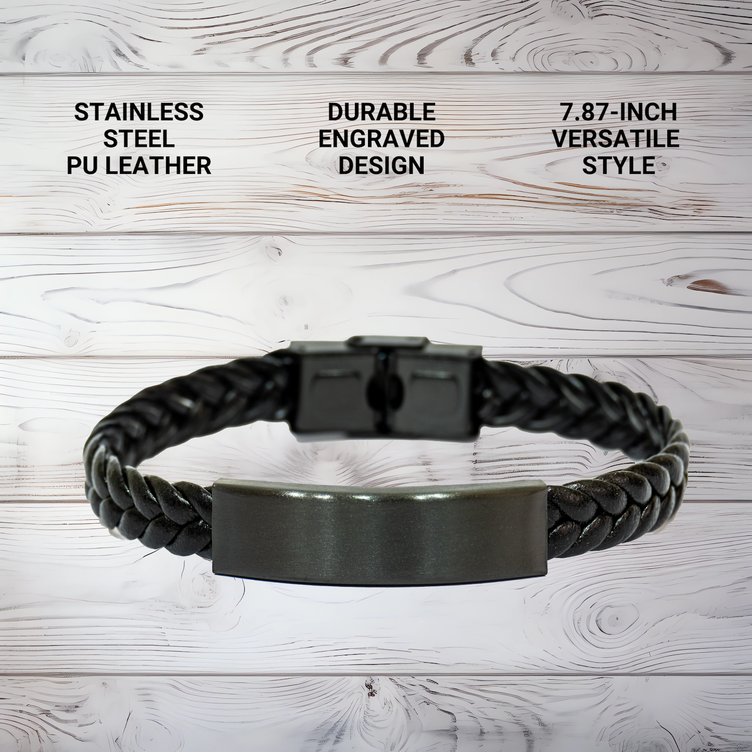 World's Greatest Security Guard Funny Quote Interlaced Leather Bracelet Gifts for Security Guards from Families on Mother's Day - Image 3