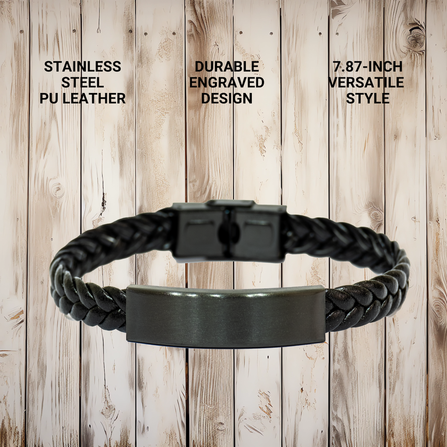 World's Greatest Security Guard Funny Quote Interlaced Leather Bracelet Gifts for Security Guards from Families on Mother's Day - Image 4