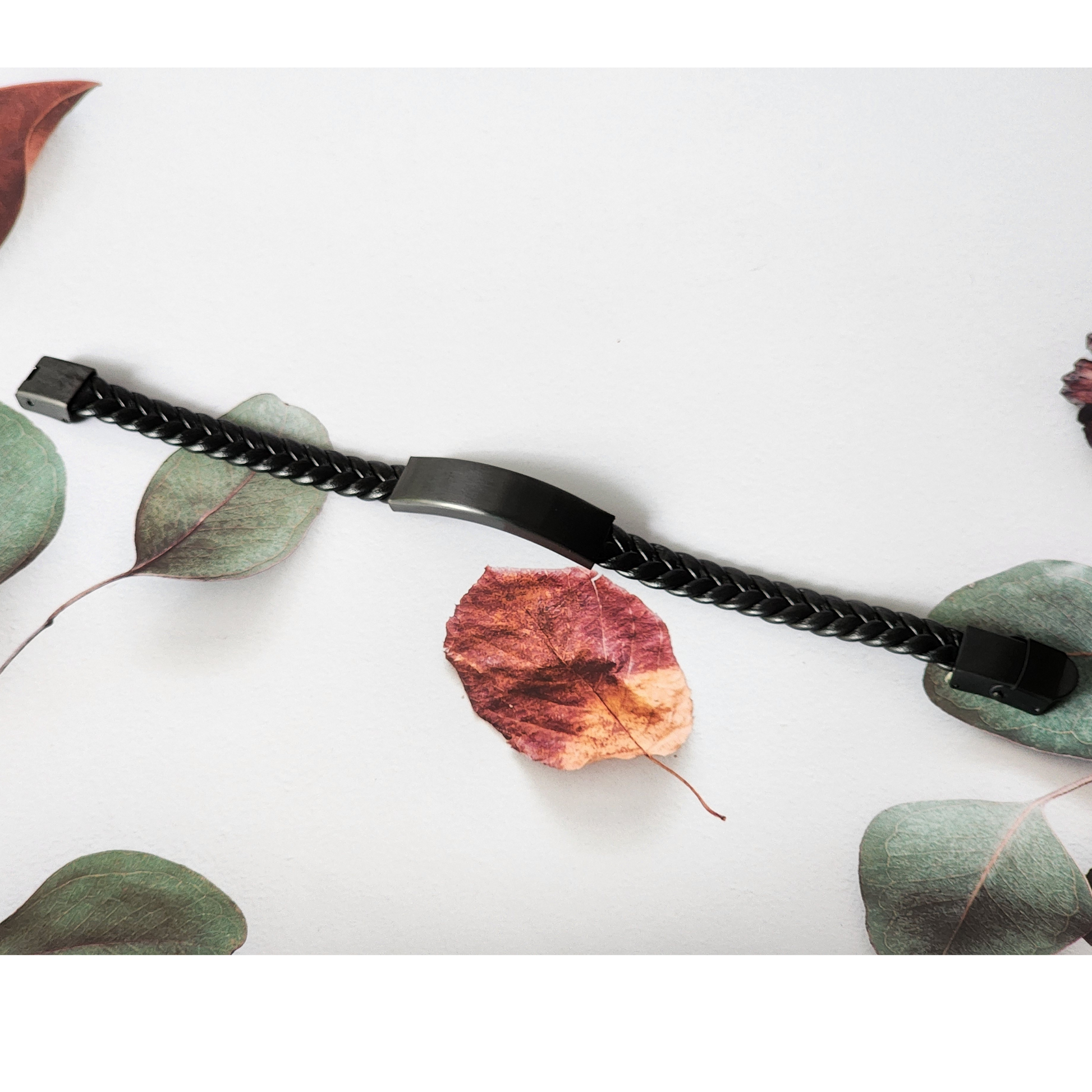 Stepmom Braided Leather Bracelet - Inspirational Engraved Jewelry for Birthday, Holidays, and More - Seek Me with All Your Heart - Unique Gift for Stepmom – view 4