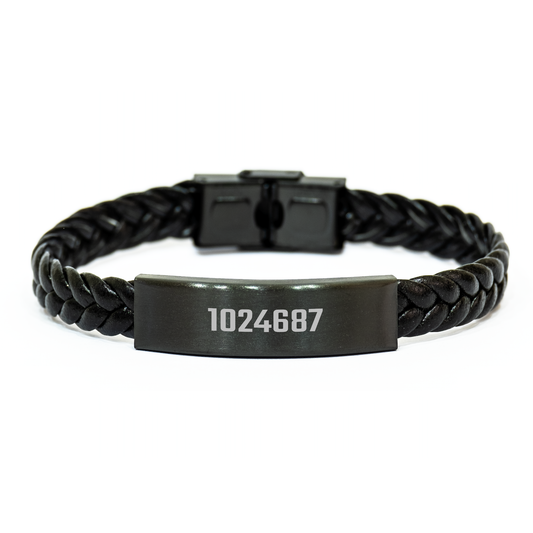 Wyoming Gifts from Friends - 'There's No Place Like Wyoming' Interlaced Leather Bracelet for Men, Unique Father's Day Present, Handcrafted with Stainless Steel and PU Leather - Image 1