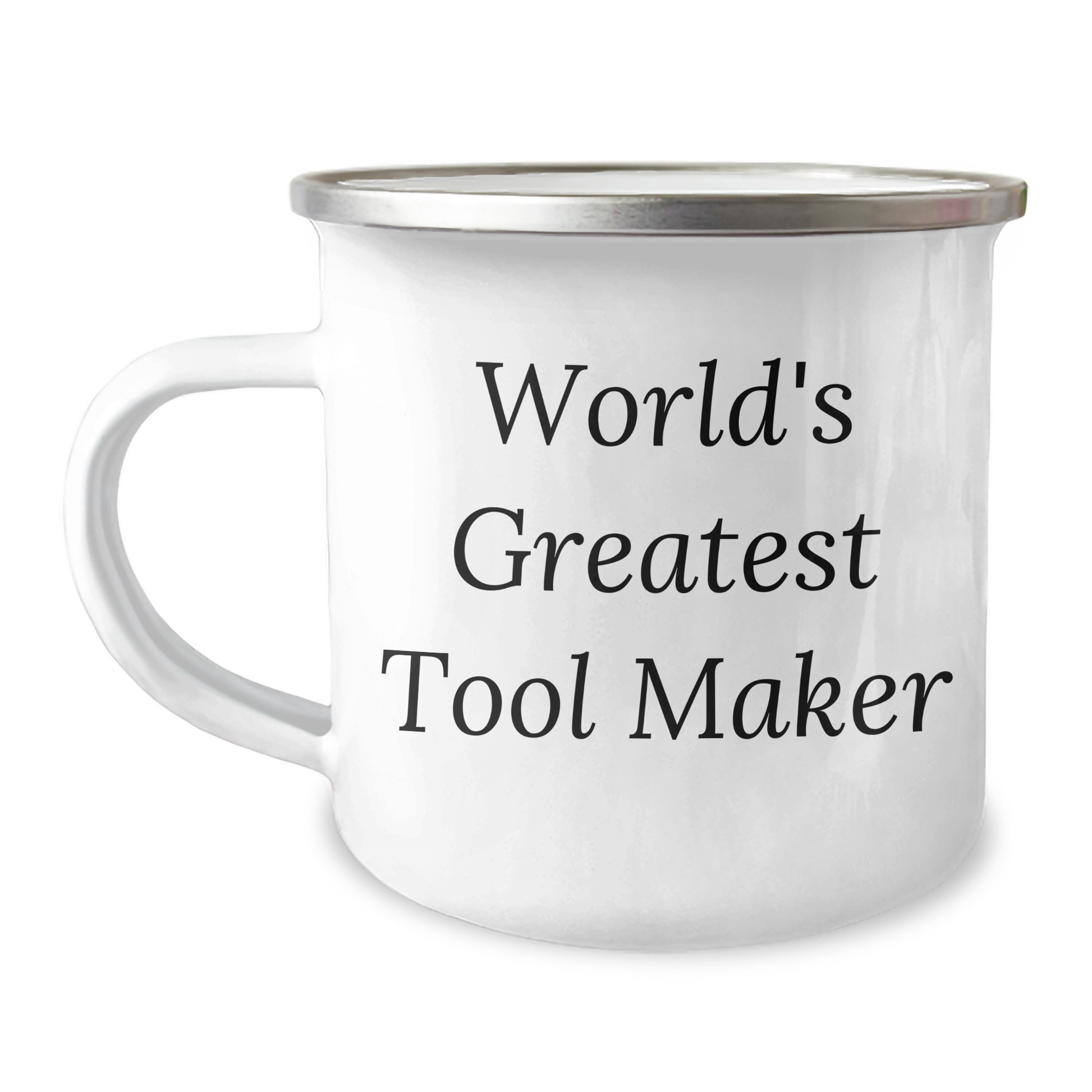 Funny World's Greatest Tool Maker Gifts for Tool Maker Dad on Father's Day, Camping Mug, Unique Gifts from Family, 12 oz Stainless Steel with Enamel Finish - Image 1