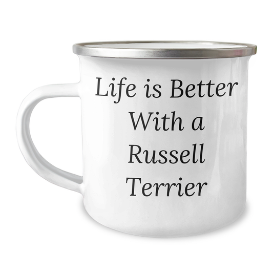 Russell Terrier Life Gifts | Funny Russell Terrier Dog Camping Mugs | Unique Father's Day Unique Gifts for Russell Terrier Dog Dad from Daughter, Son, Wife, Kids - Image 1