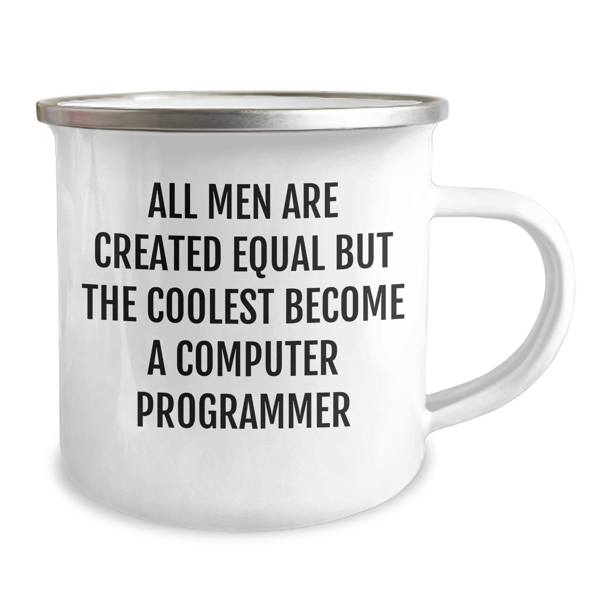 Funny Computer Programmer Gifts from Friends, Unique Gifts for Computer Programmer Dad, All Men Are Created Equal But The Coolest Become A Computer Programmer, Camping Mug for Mother's Day - Image 2
