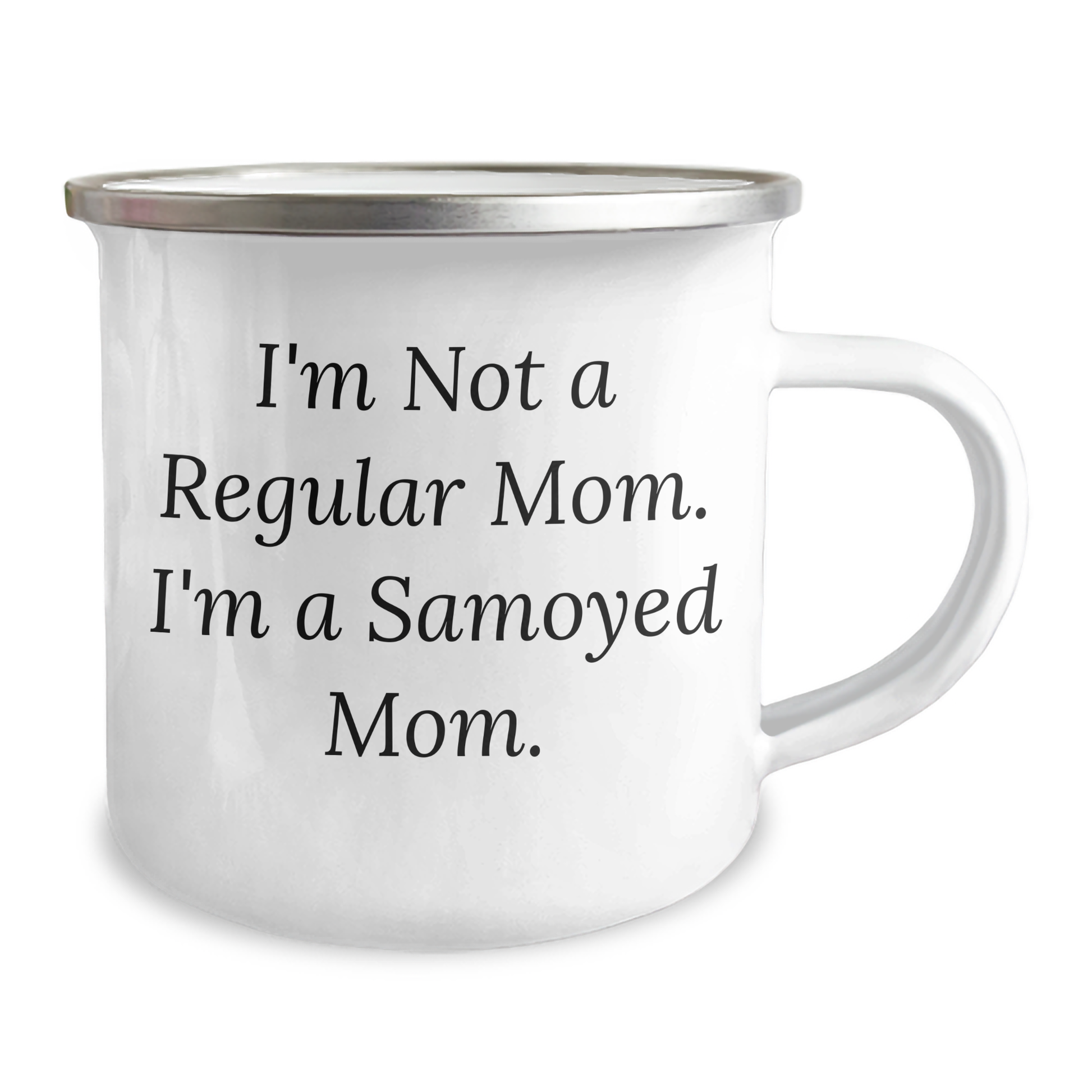 Samoyed Dog Mom Camping Mug, Funny Quote Gifts for Men, Father's Day Unique Gifts from Family, 12 oz Stainless Steel with Enamel Finish - Image 2