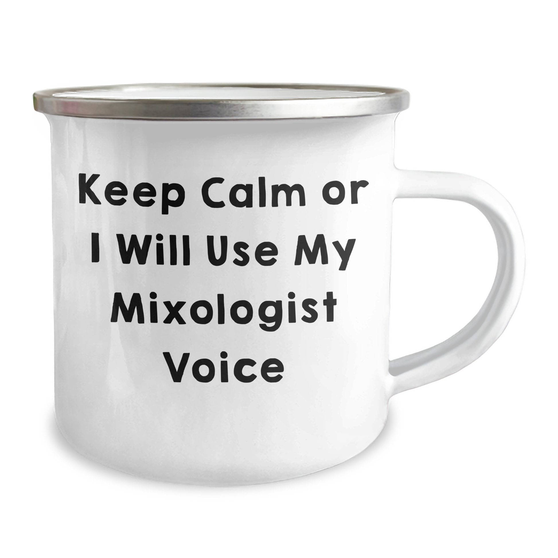 Funny Mixologist Gifts from Friends for Camping Mug Lovers - Keep Calm or I'll Use My Mixologist Voice - Best Dad's Day Gift Idea - Image 2