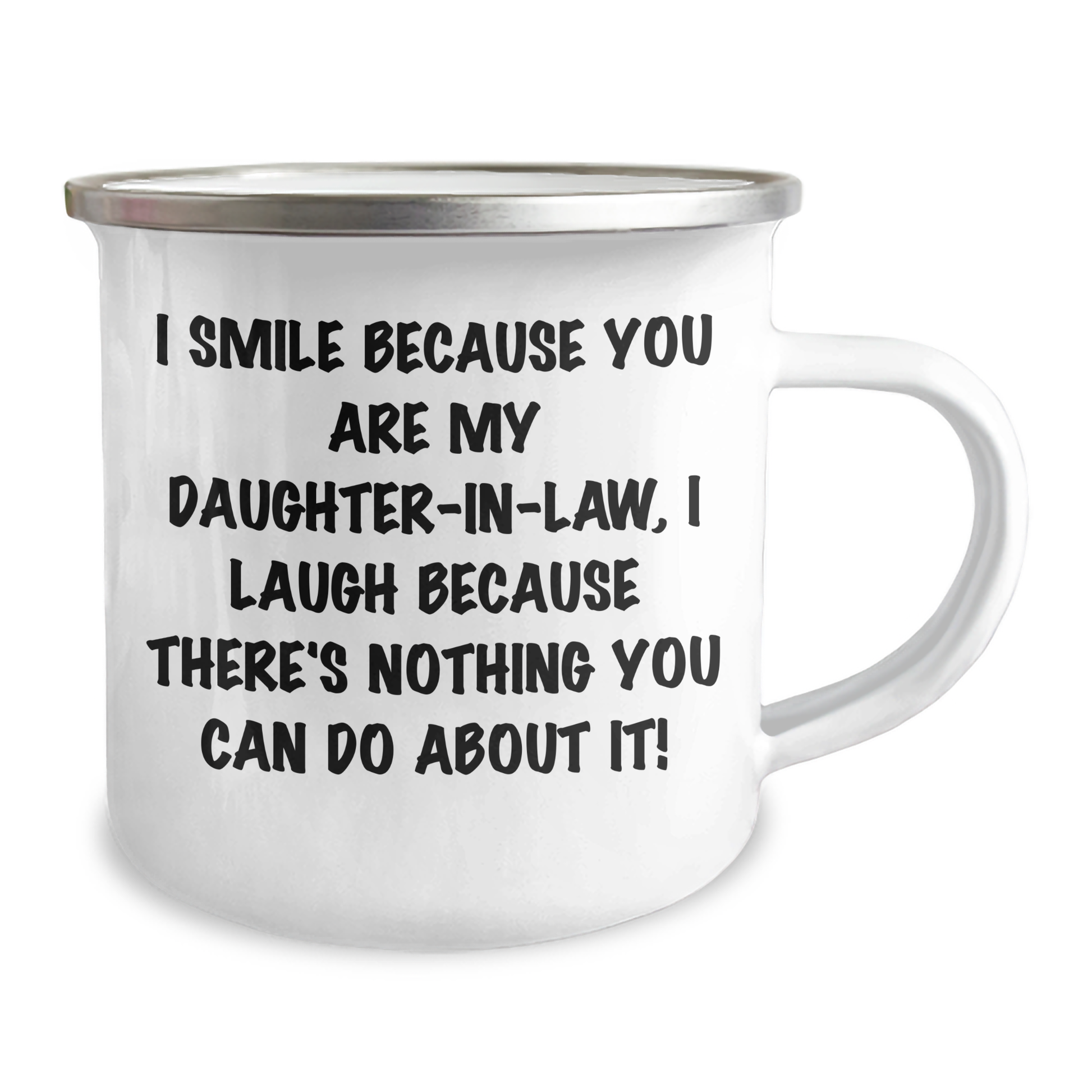Funny Daughter-in-law Gifts, Camping Mug for Her, Gifts from Men to Daughter-in-law, I Smile Because You Are My Daughter-in-law, Unique Father's Day Mugs - Image 2