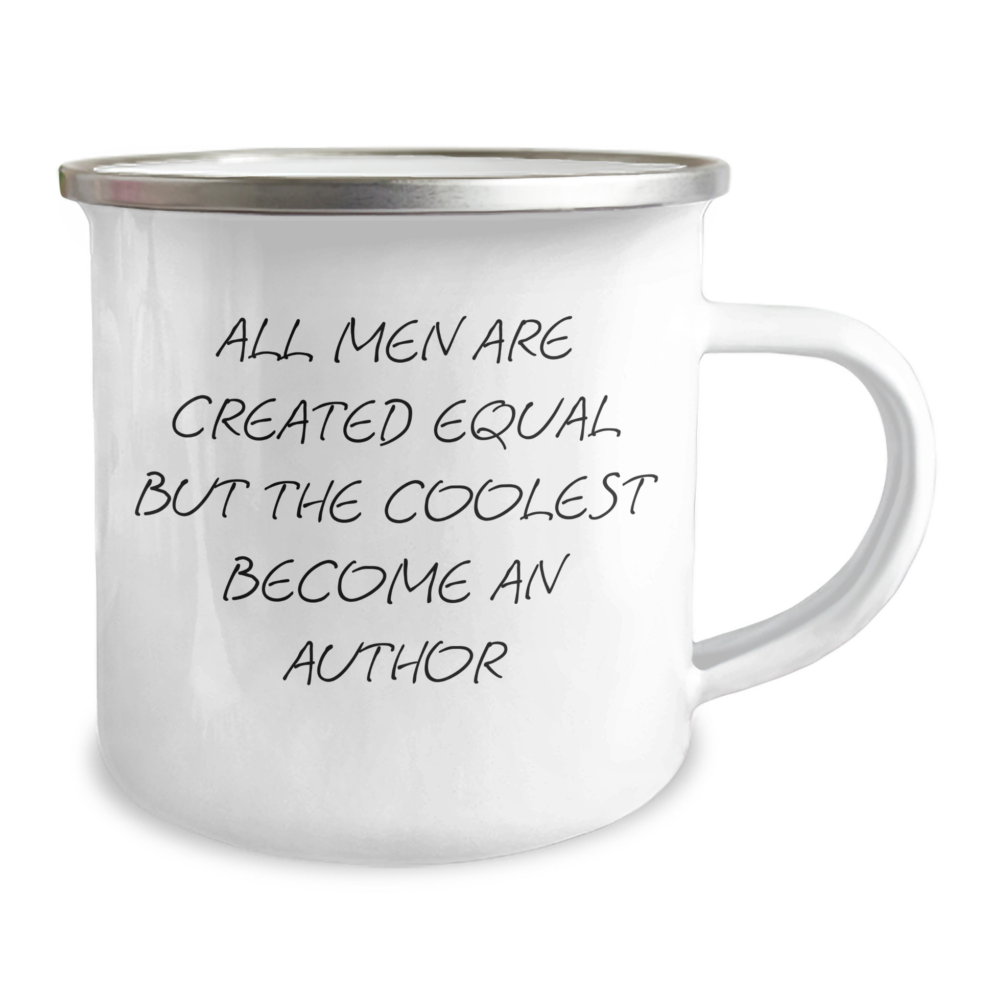 Funny Author Gifts: Gifts from Men, Camping Mug for Author, Gifts for Her on Mother's Day - All Men Are Created Equal But The Coolest Become An Author - Image 2