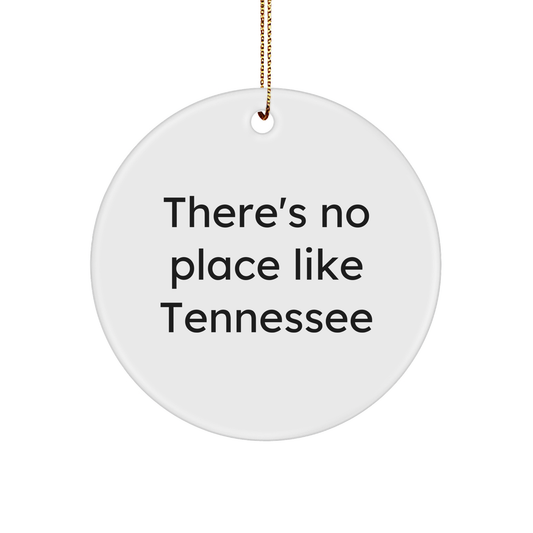 Tennessee Circle Ornament, Funny Quote Gifts from Family to Friends for Christmas - Image 1