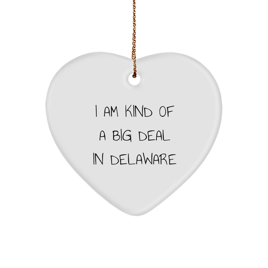 I Am Kind of a Prime Selection in Delaware Heart Ornament Gifts, Funny Delaware Gifts for Family, Friends and Coworkers, Christmas Unique Gifts - Image 1