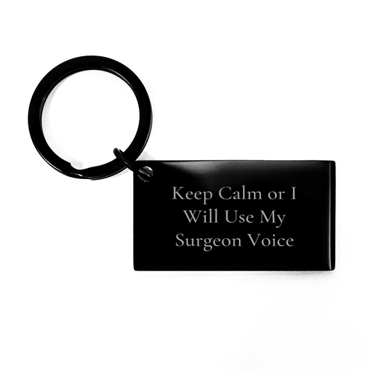 Surgeon Keychain Gifts from Men to Surgeons, Funny Quote, Father's Day Unique Gifts for Surgeon Friends and Family - Image 1
