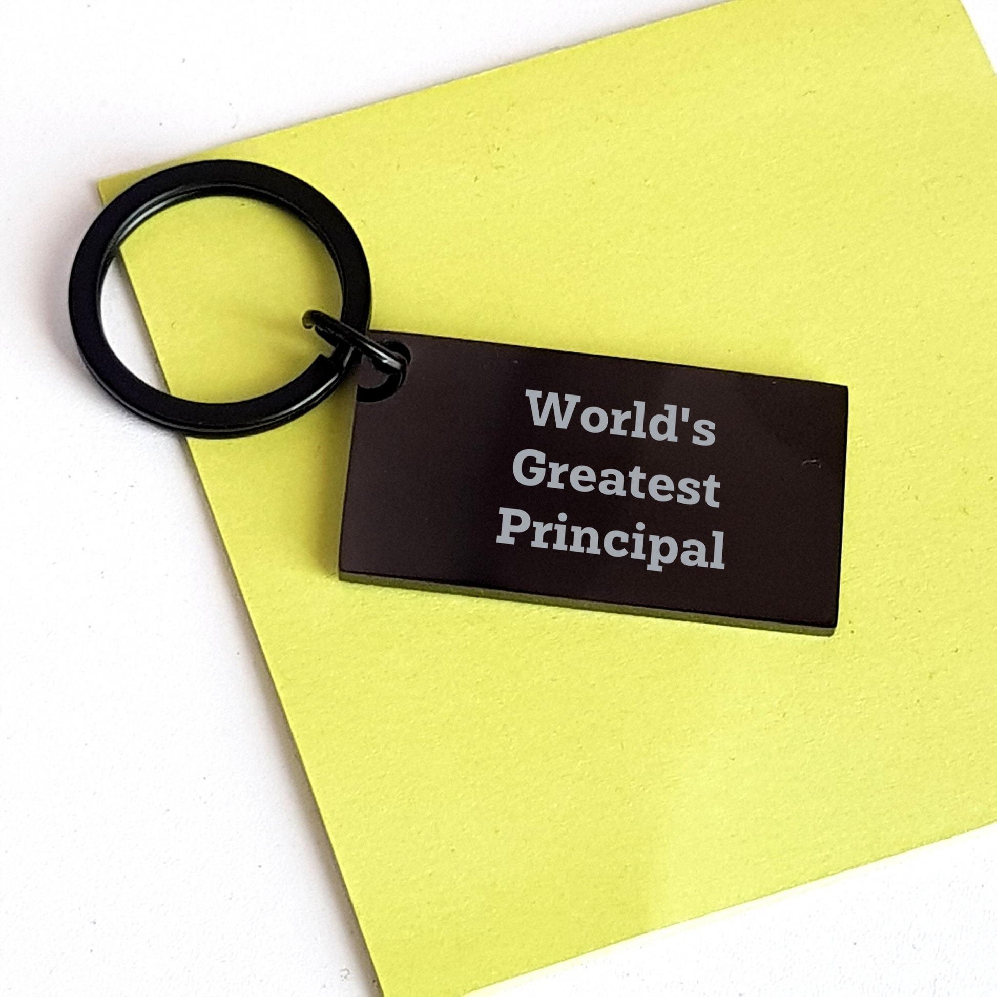 Funny Principal Keychain, Gifts from Men to Women, Unique Father's Day Unique Gifts for World's Greatest Principal, Stainless Steel - Image 3