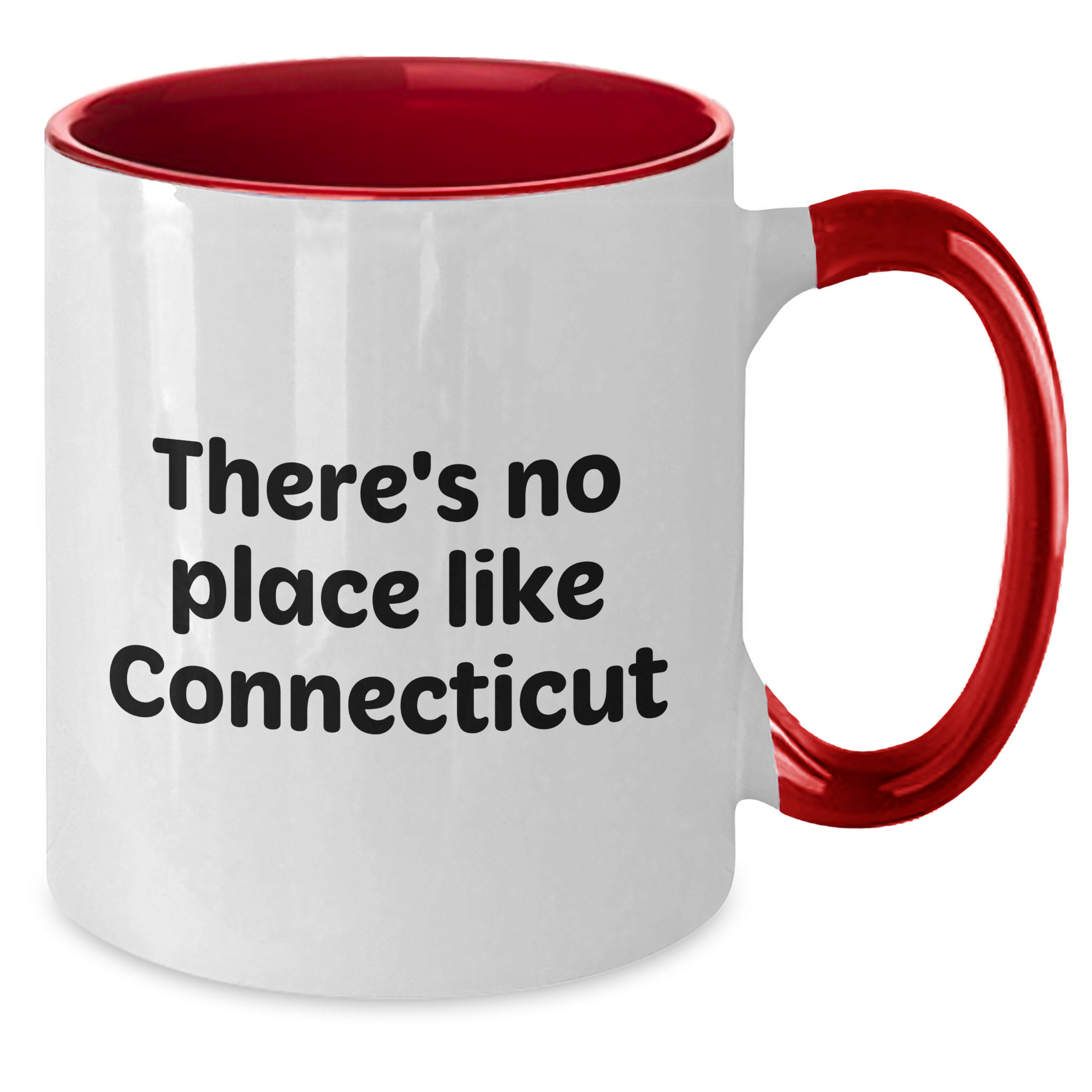 Funny Connecticut Gifts from Friends - Two Tone Coffee Mug for Men and Women - 'There's No Place Like Connecticut' Quote, Father's Day Unique Gifts - Additional